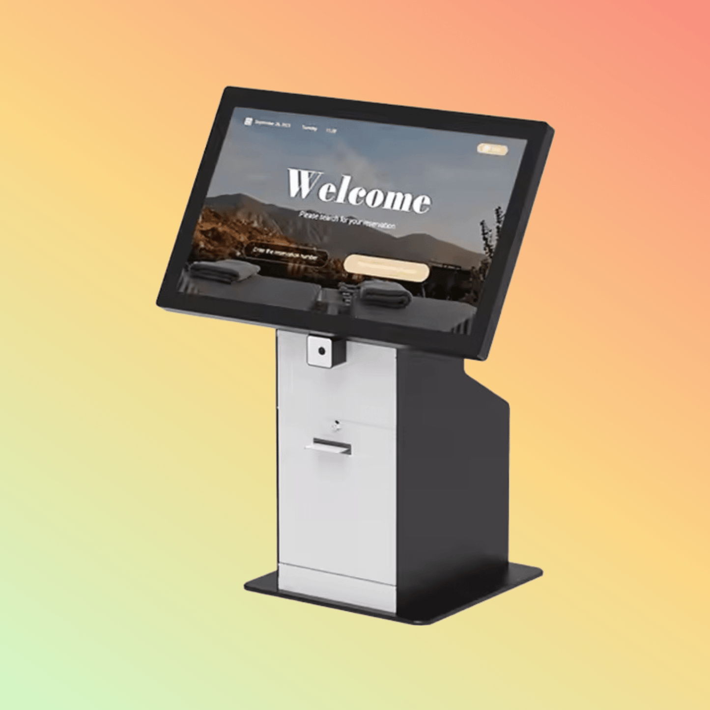 MAKEN 21.5 - Inch Desktop Self - Service Check - In Self - Registration Kiosk Hotel Check - In Kiosk - NEOTECH