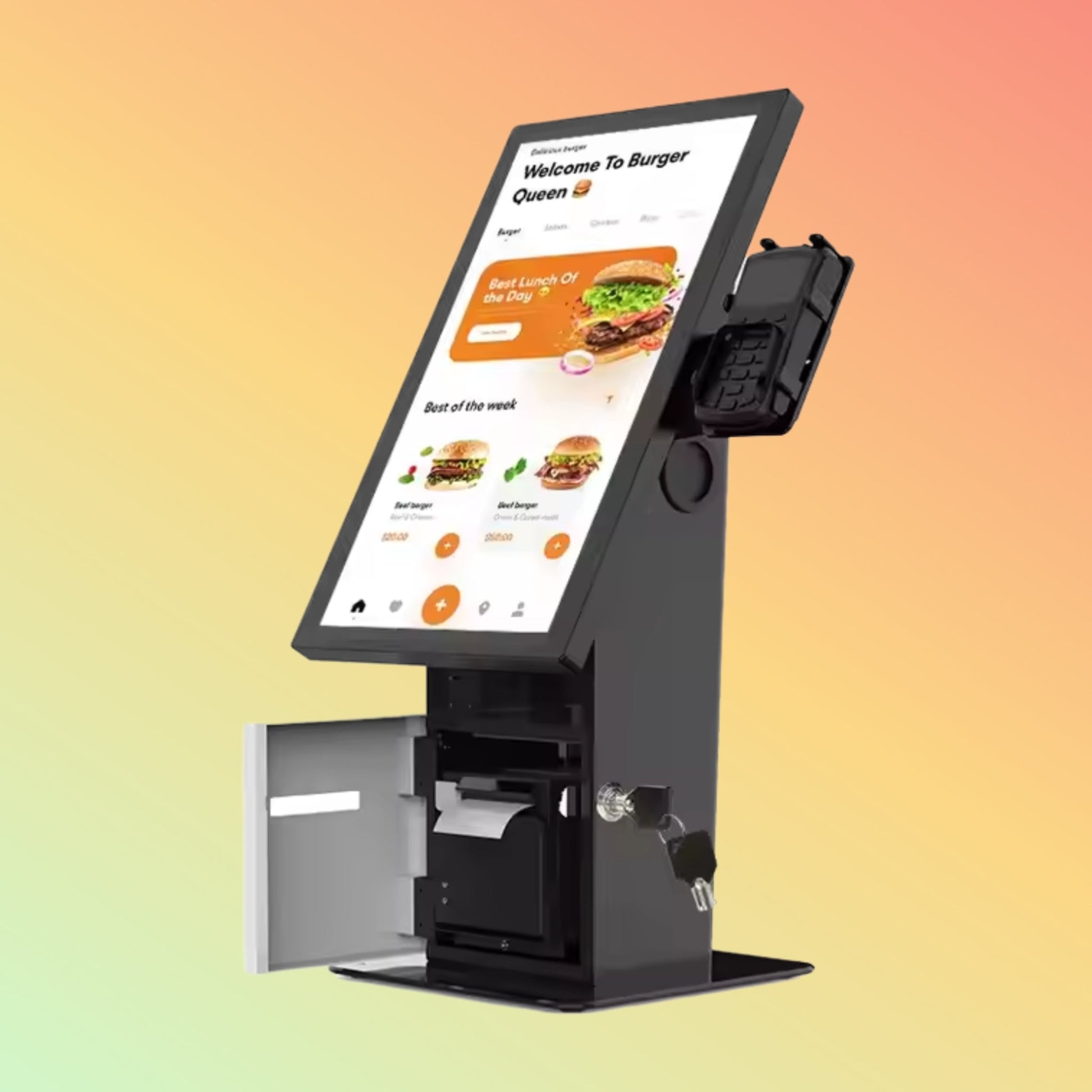 MAKEN 21.5 Inch Interactive Desktop Ordering Touch Screen Self Service Payment Kiosk Machine For Convenient Store - NEOTECH