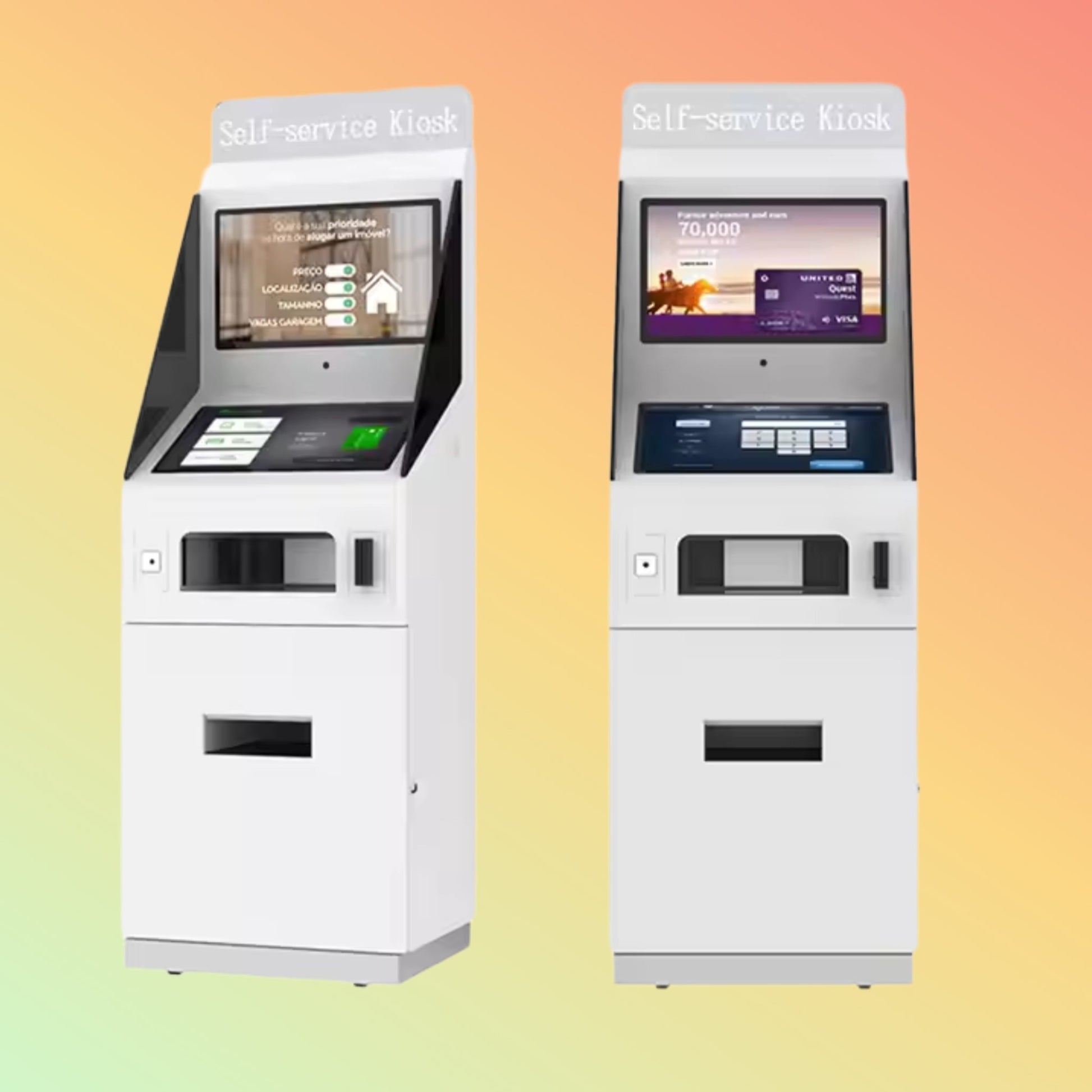 MAKEN 21.5 Inch Touch Self - Serve Terminal Kiosk Automatic Scan Document Self - Service Payment Kiosks For Hospital/Bank - NEOTECH