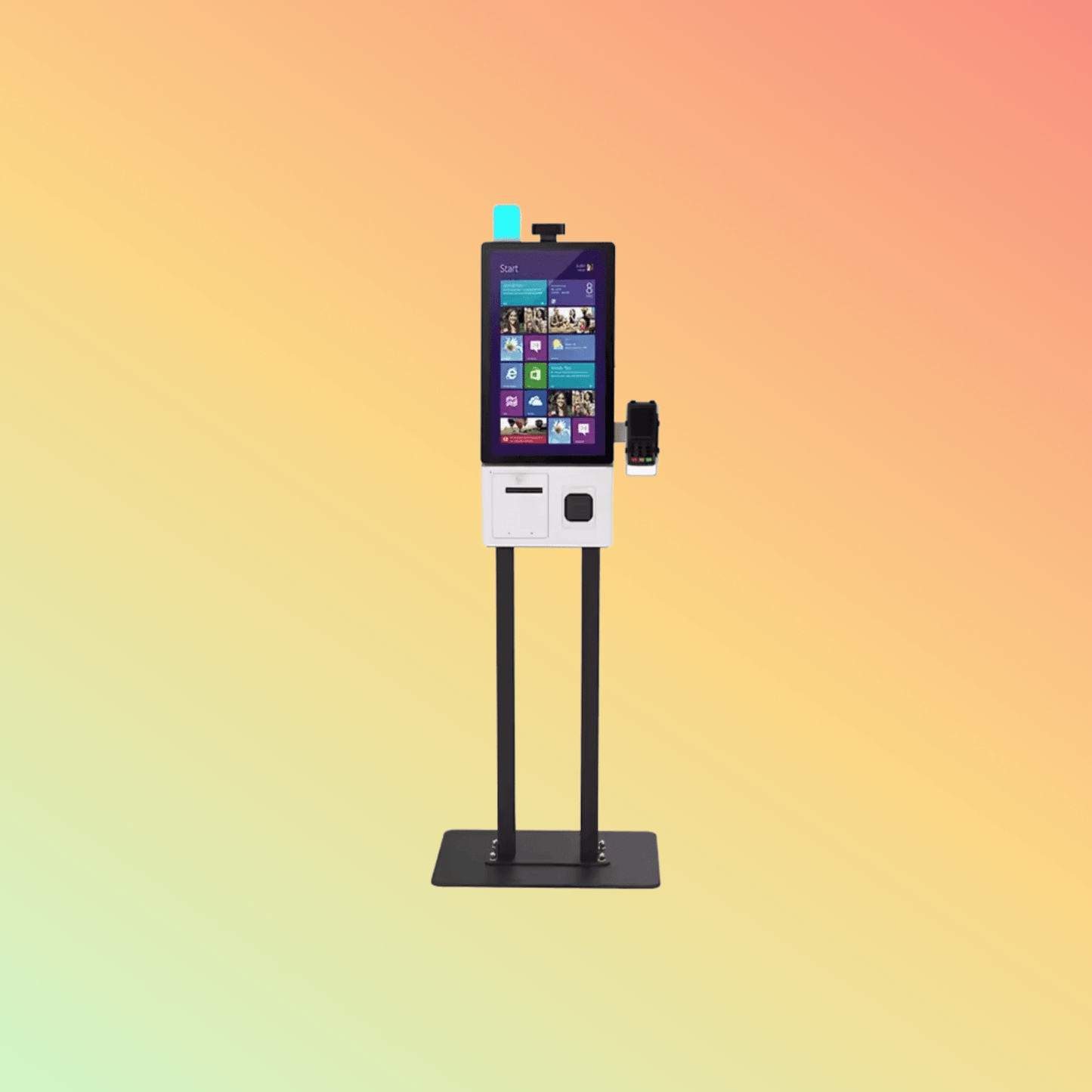 MAKEN 24" interactive touch screen ordering terminal floor standing self - service payment kiosk machine for restaurant - NEOTECH