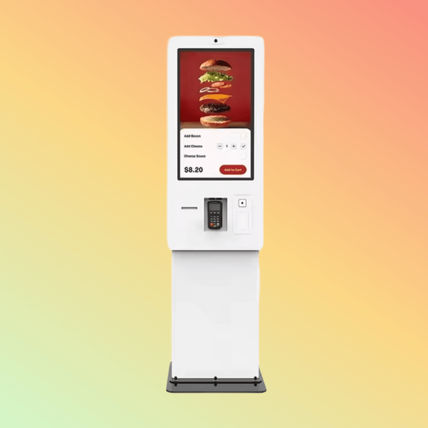 MAKEN 27"/32" Dual - screen vertical ordering standalone restaurant self service kiosk android - NEOTECH