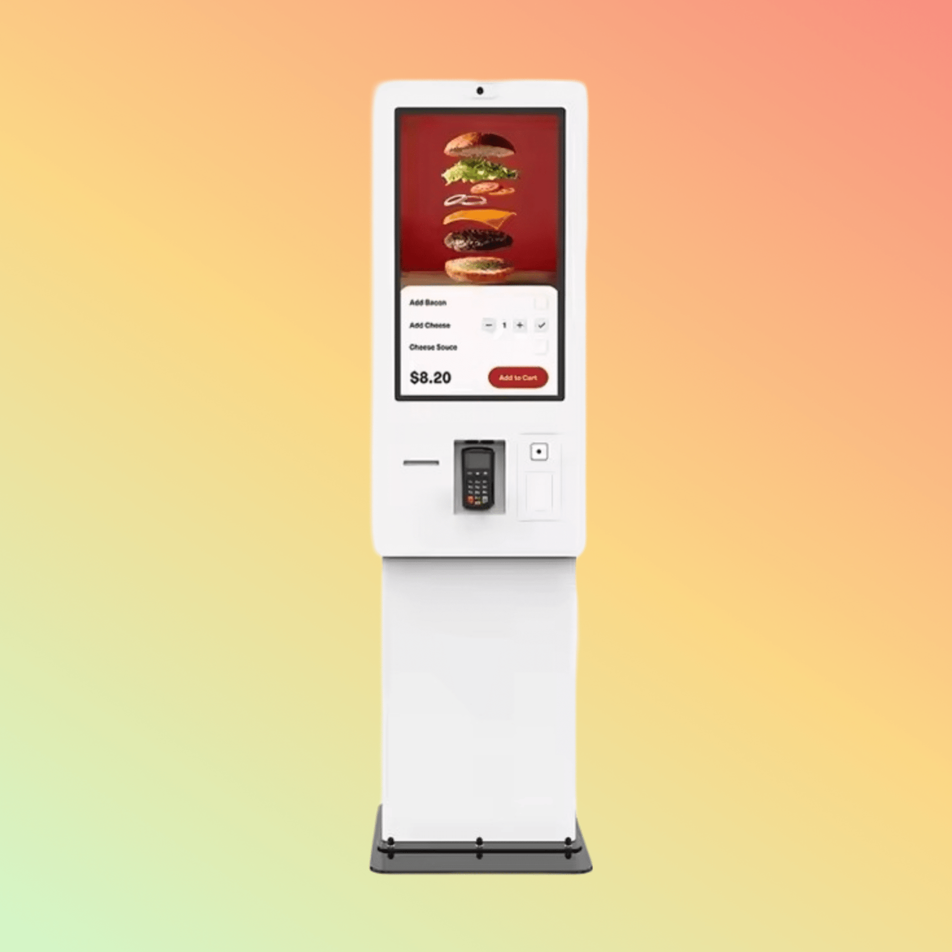 MAKEN 27"/32" Dual - screen vertical ordering standalone restaurant self service kiosk android - NEOTECH