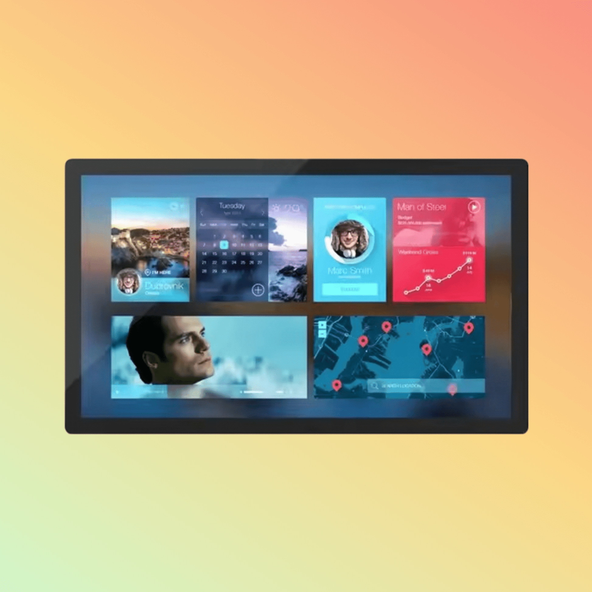 MAKEN 43 - Inch Indoor Wall - Mounted Interactive Digital Signage Touchscreen Computer for Advertising Displays - NEOTECH