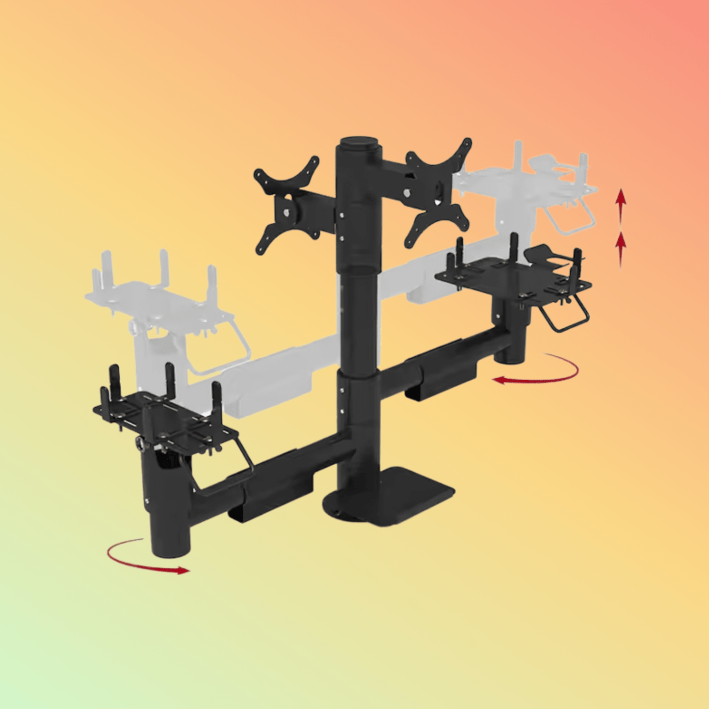 MAKEN Adjusted Height POS Machine Stand Pole POS Mounting Solutions With 360 Rotatable - NEOTECH