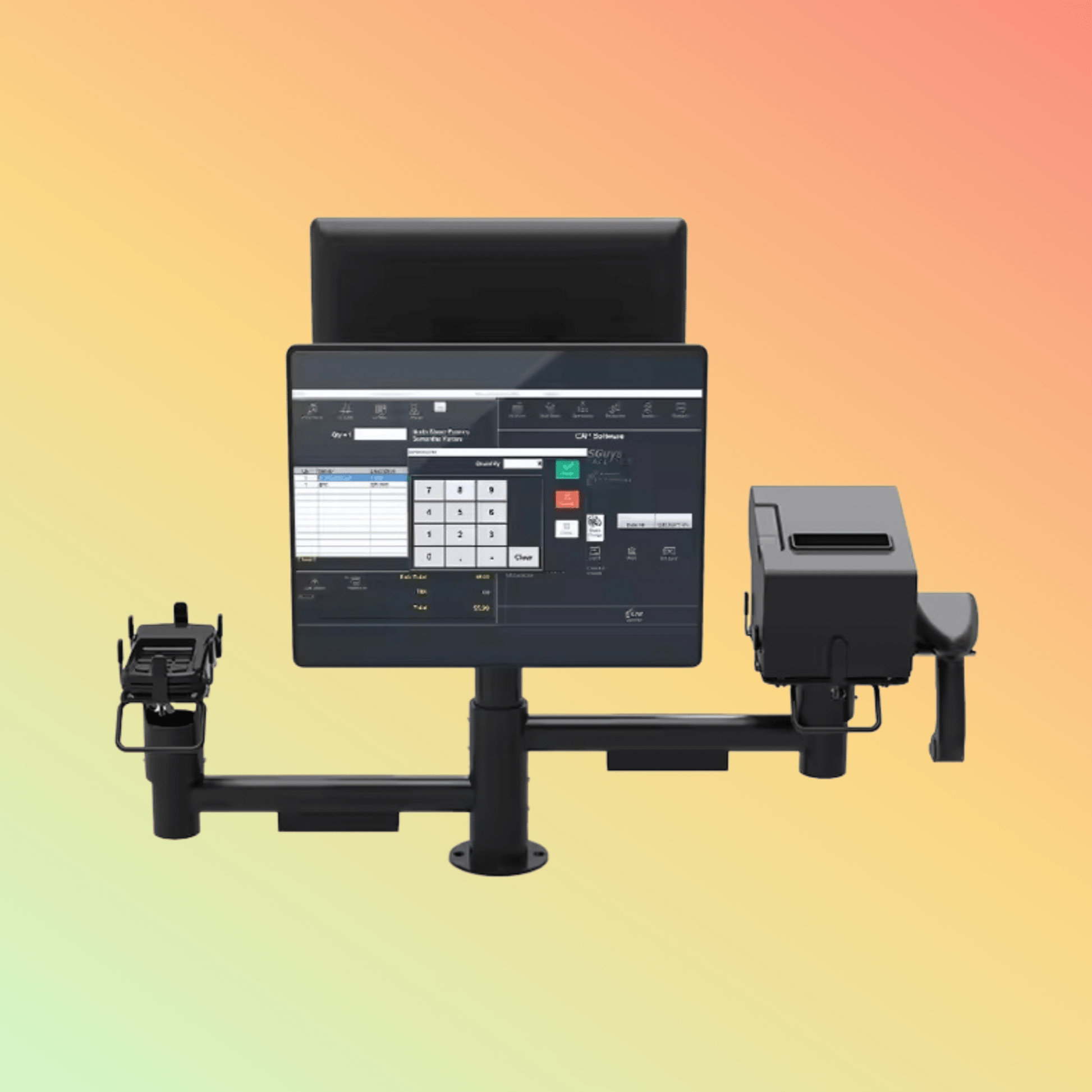 MAKEN Adjusted Height POS Machine Stand Pole POS Mounting Solutions With 360 Rotatable - NEOTECH