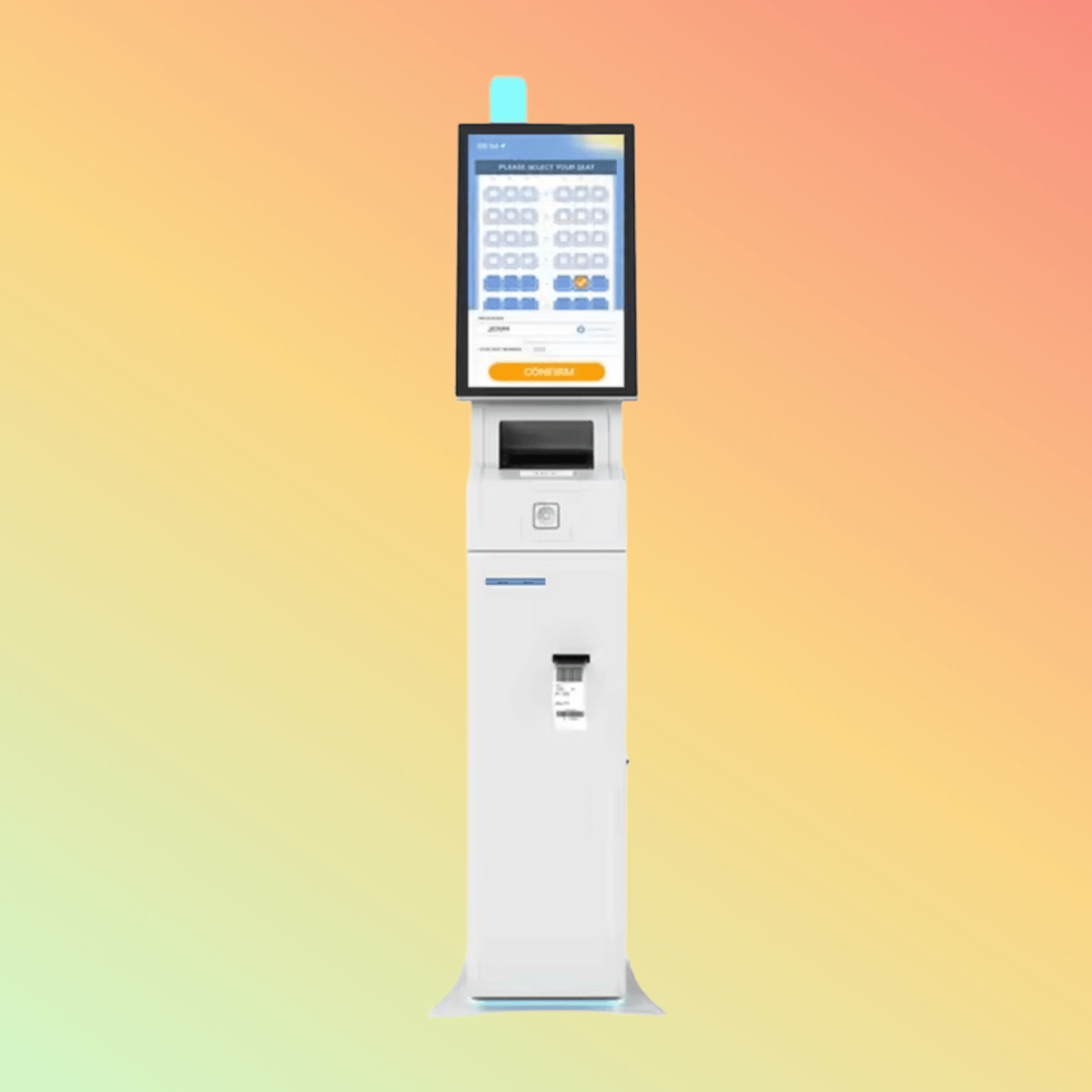 MAKEN Airport Interactive Passenger Self - Check - In Kiosk for Boarding Pass and Passport Reading - NEOTECH