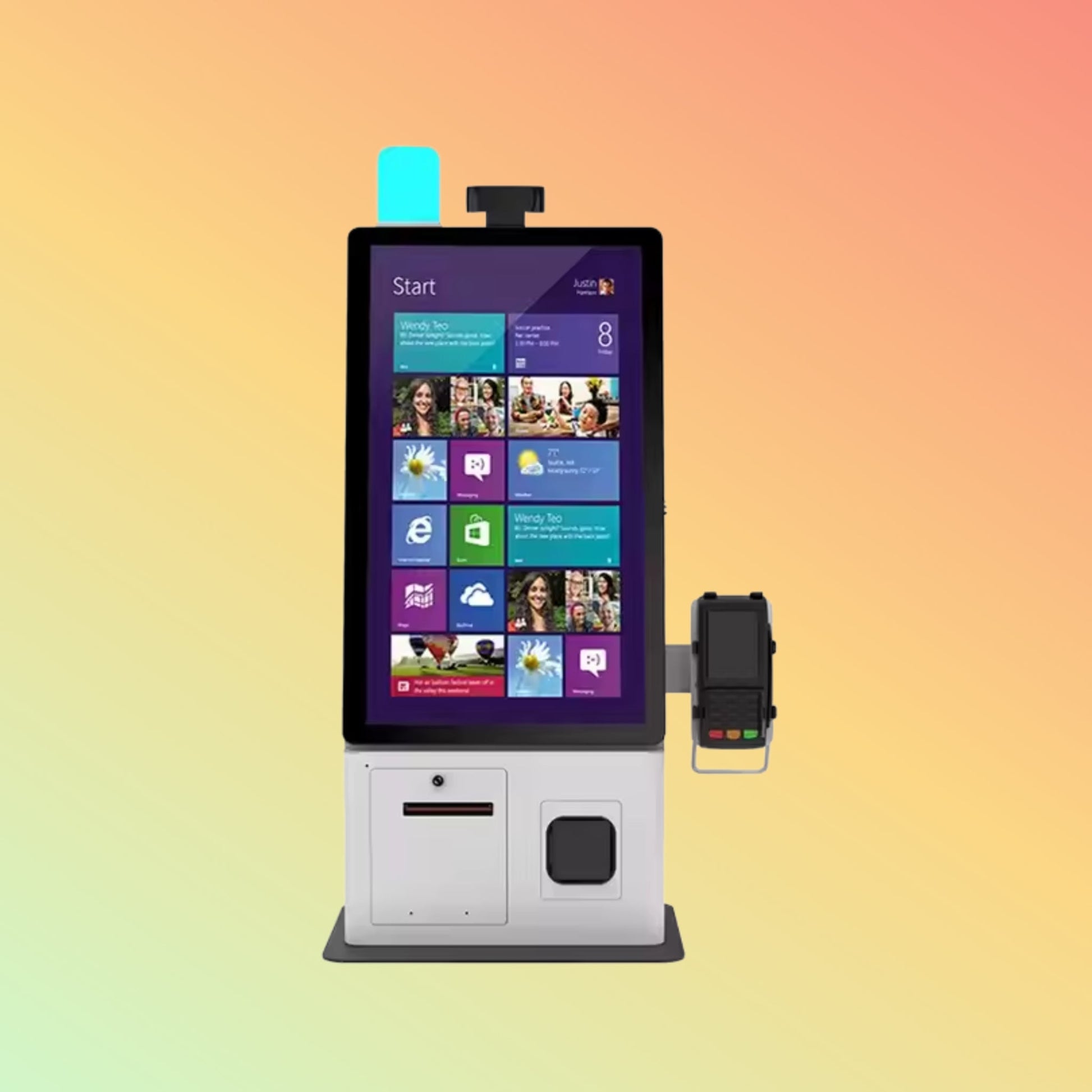 MAKEN All - In - One Desktop Kiosk POS Machine 24 - Inch Touch Food Payment Self - Service Ordering Kiosk Countertop - NEOTECH