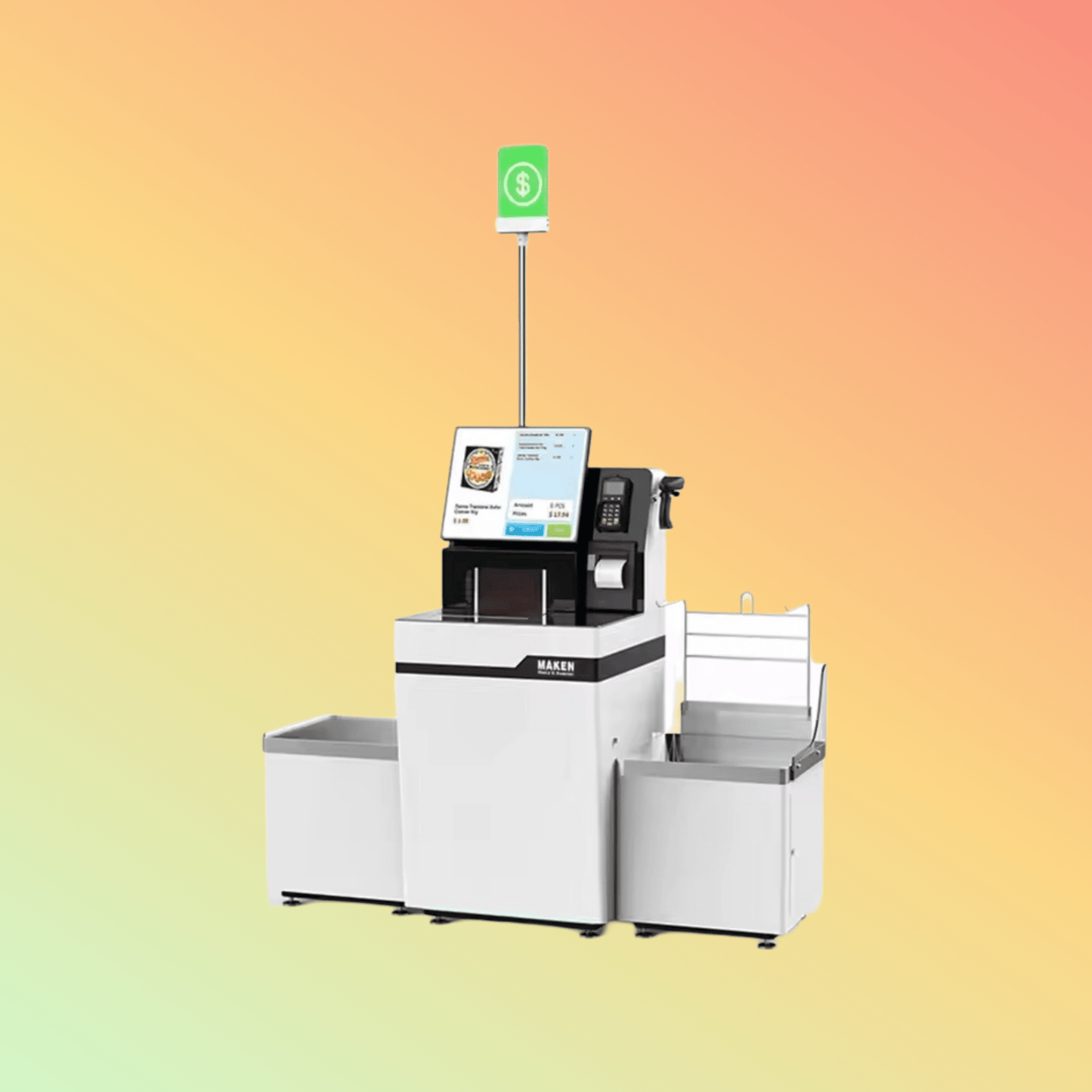 MAKEN Android 19 inch self payment kiosk touch screen checkout automated supermarket self checkout kiosk machine - NEOTECH