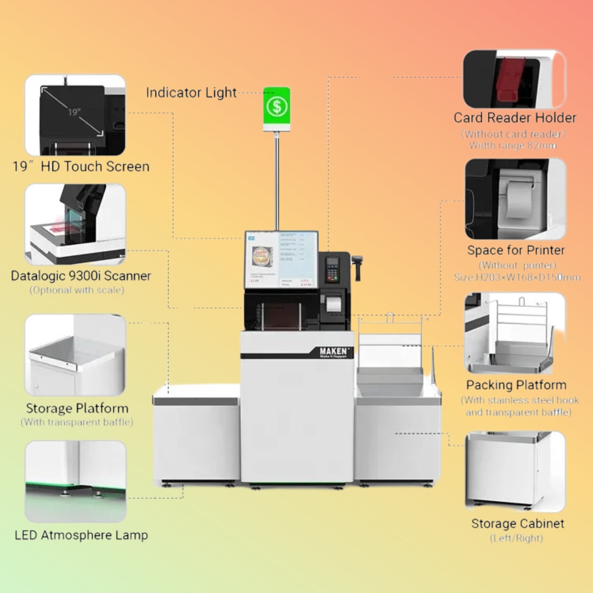 Maken Android Self - Checkout Kiosk | Retail Automation - NEOTECH
