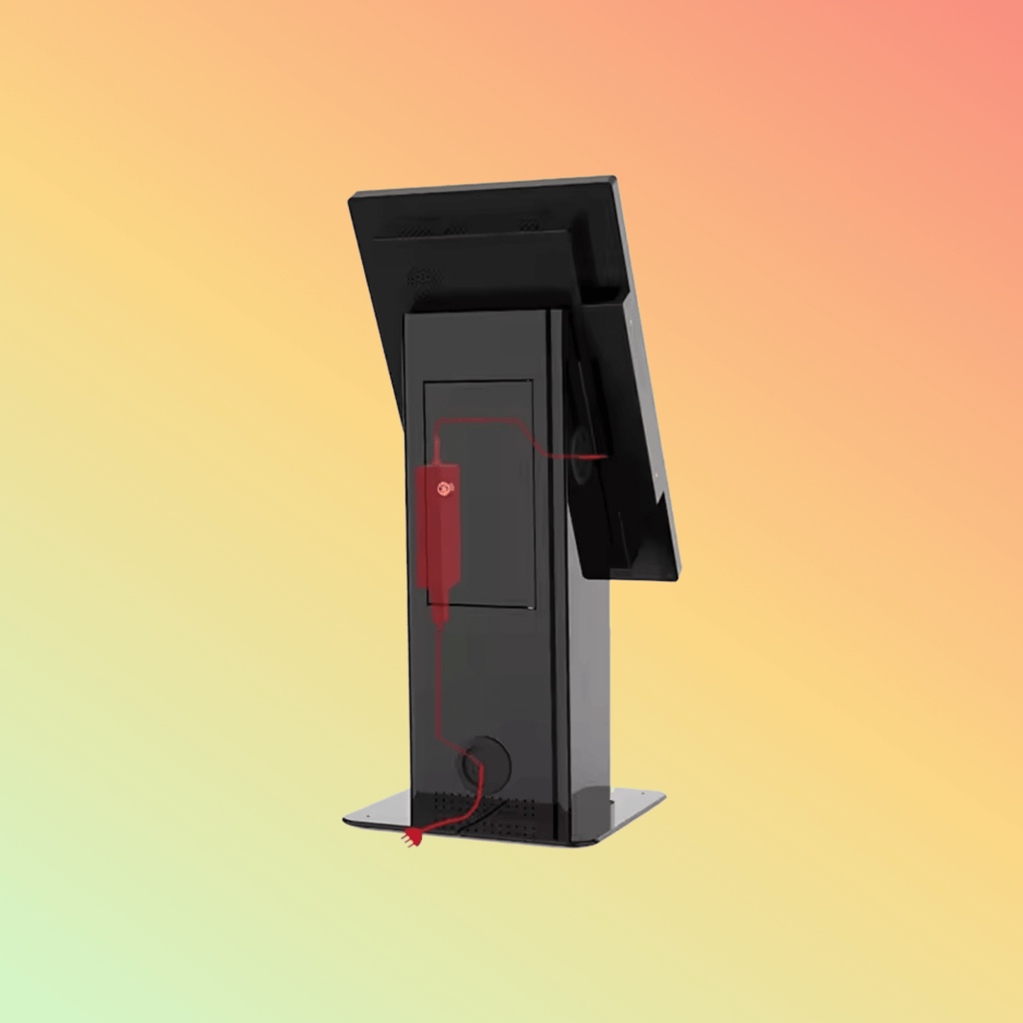 MAKEN Countertop Metal Stand 21.5 Inch Screen Kiosk Stand With Printed Space - NEOTECH