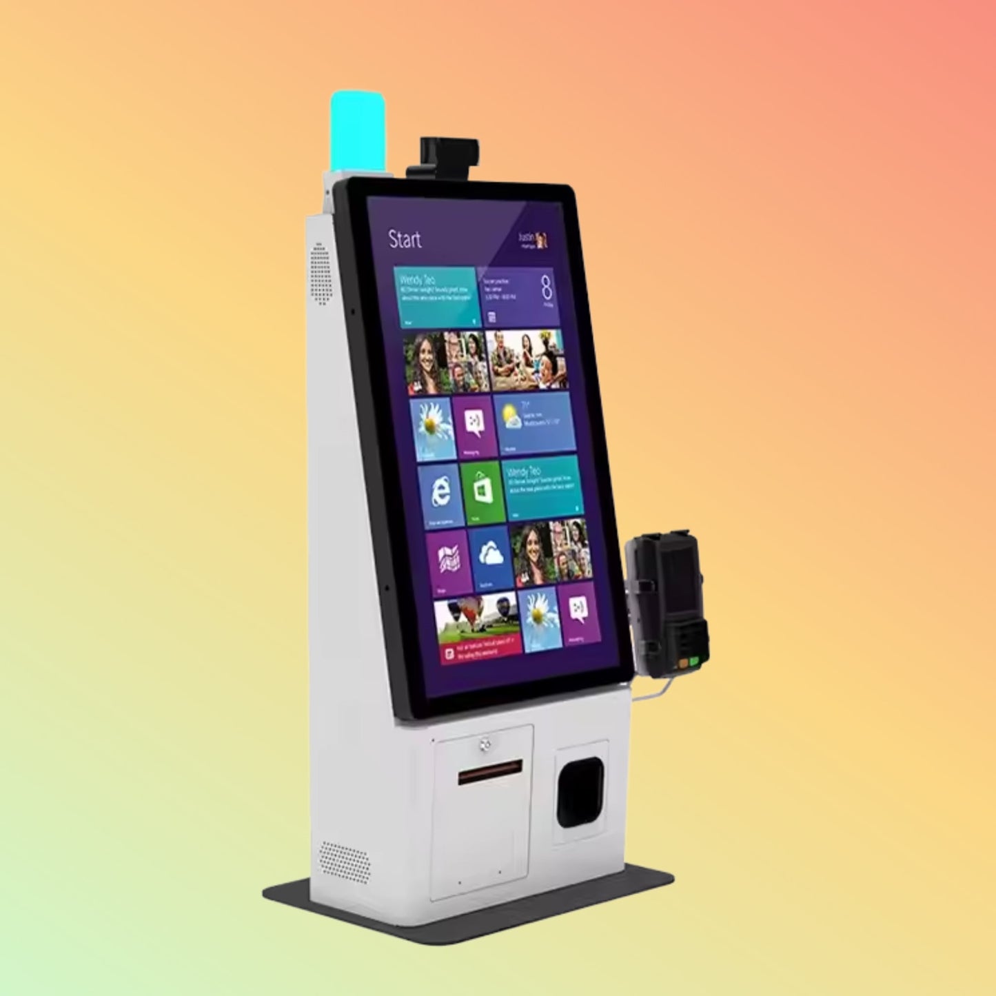 MAKEN Desktop 24 inch Automatic Self Payment Machine Restaurant Pos Terminal Ordering Kiosk - NEOTECH