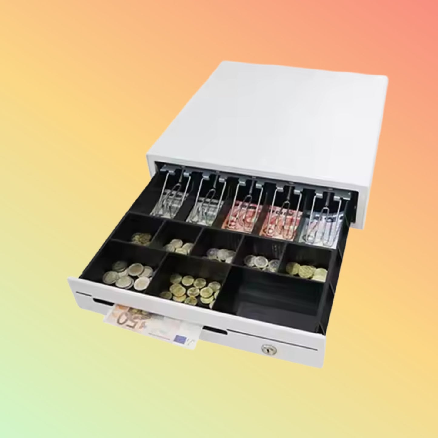 MAKEN ECD - 410 5 Bill 6 Coins Secure Safe Ball Bearing Slide RJ11/RJ12 Cash Drawer - NEOTECH