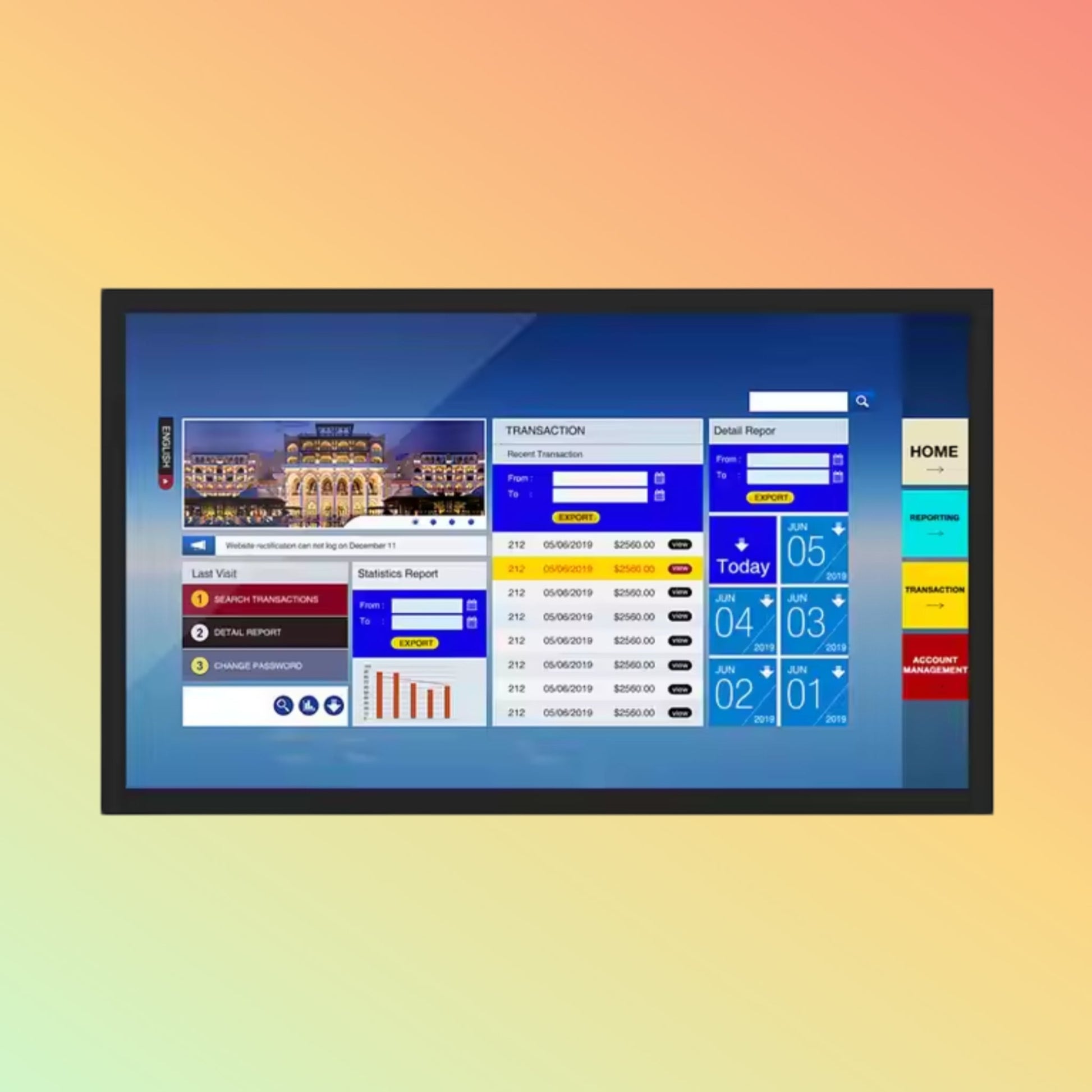MAKEN Large 55 - inch Wall - Mounted 4K HD Touch Screen Advertising Display for Digital Signage - NEOTECH