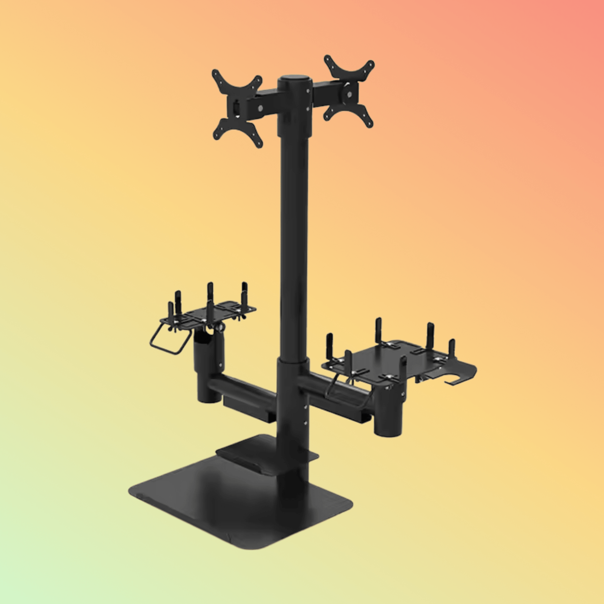 MAKEN Metal Stand Rotating Pole POS Mounting Stand For Monitors/Card Reader/Scanner Holder - NEOTECH
