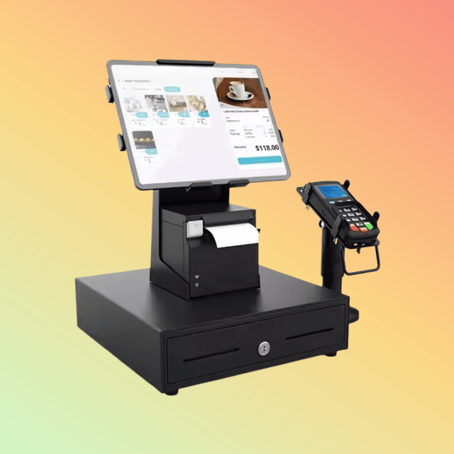 MAKEN POS hardware cashier machine desktop restaurant tablet POS with cash drawer - NEOTECH