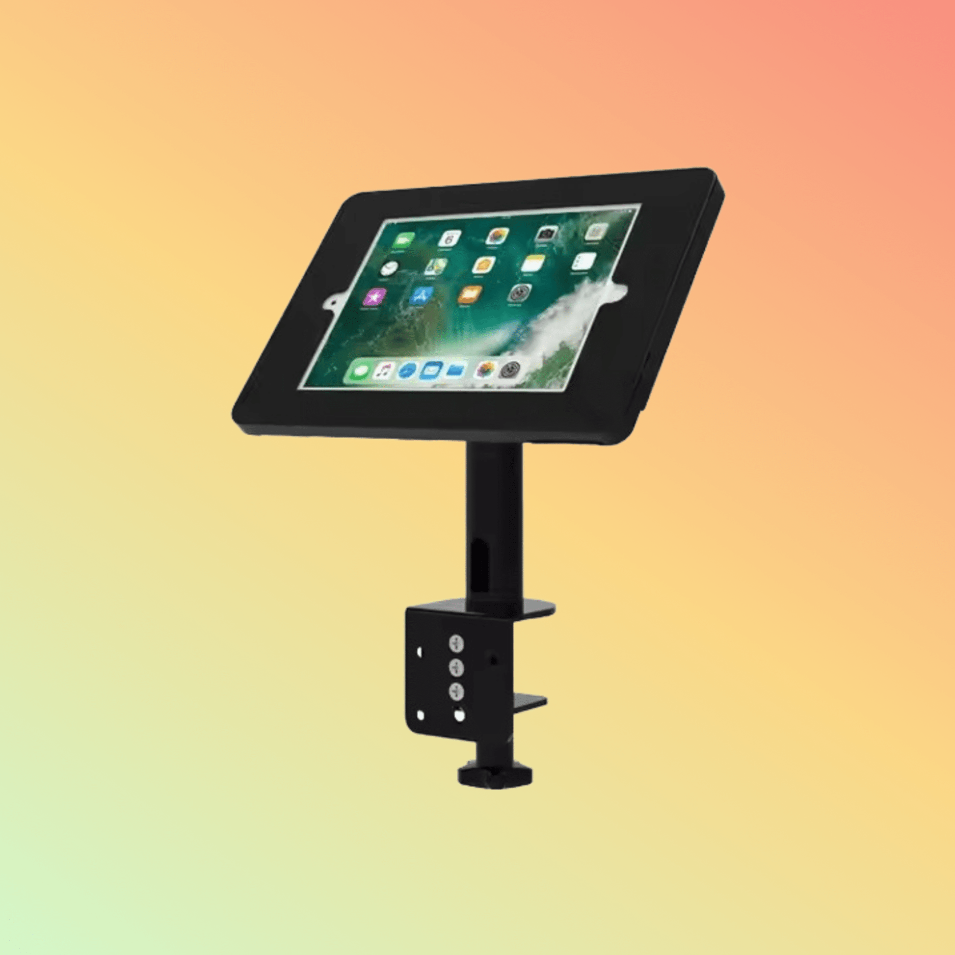 MAKEN SC - 1509 Desktop Metal Clip - On Mounting 180 Rotated Adjustable Tablet Stand Holder For iPad - NEOTECH