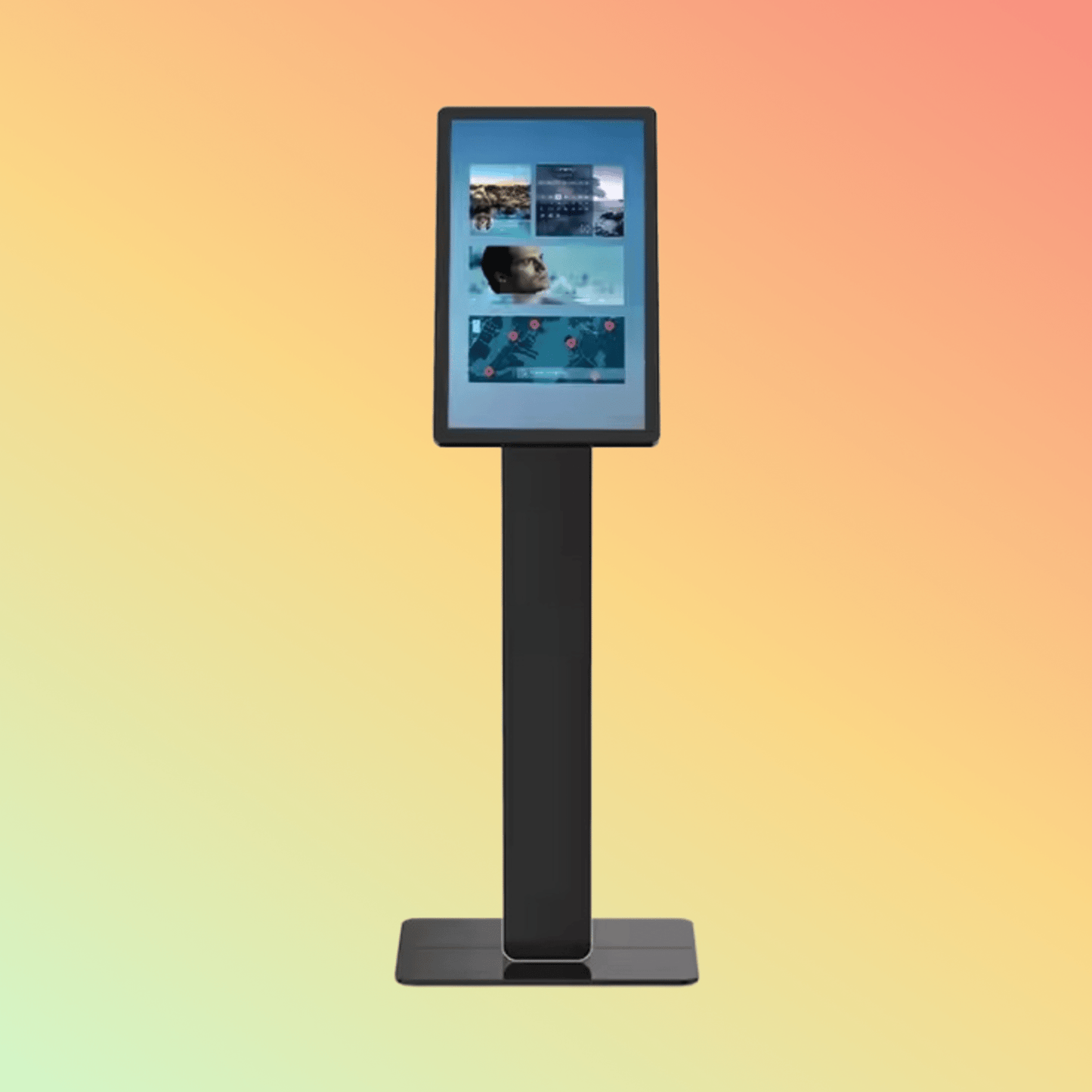 MAKEN SF - 1103 Display Secure Floor Advertising Tablet Stands Floor Security Kiosk Enclosure Stand For Ipad 10.2" - NEOTECH