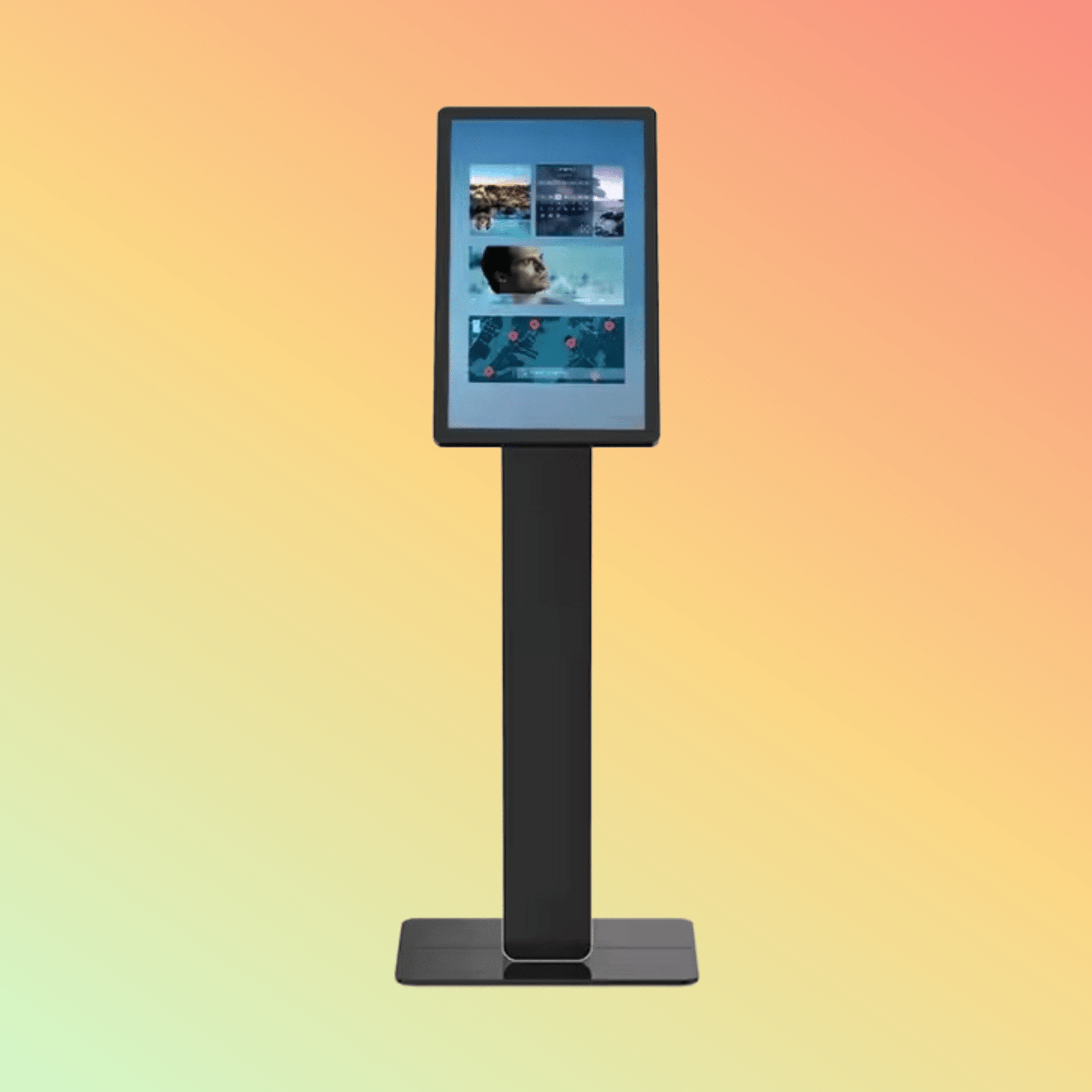 MAKEN SF - 1103 Display Secure Floor Advertising Tablet Stands Floor Security Kiosk Enclosure Stand For Ipad 10.2" - NEOTECH