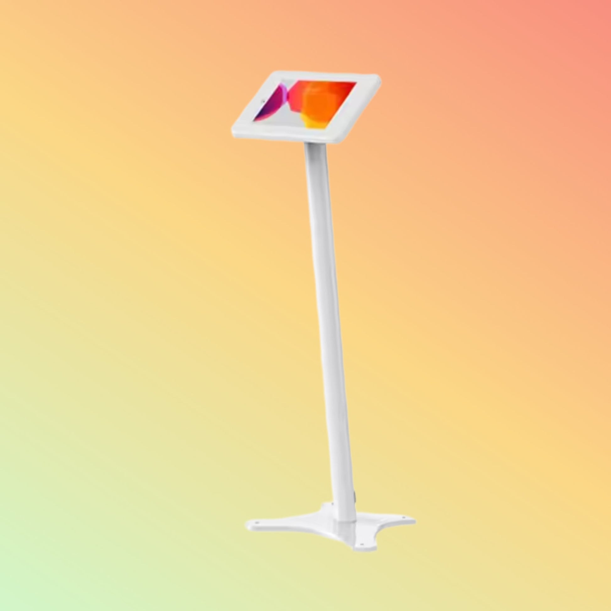 MAKEN SF - 1301 Key Locked Tablet Enclosure 360 Degree Rotation Floor Pole Display Stand Tablet Floor Stand For Ipad - NEOTECH