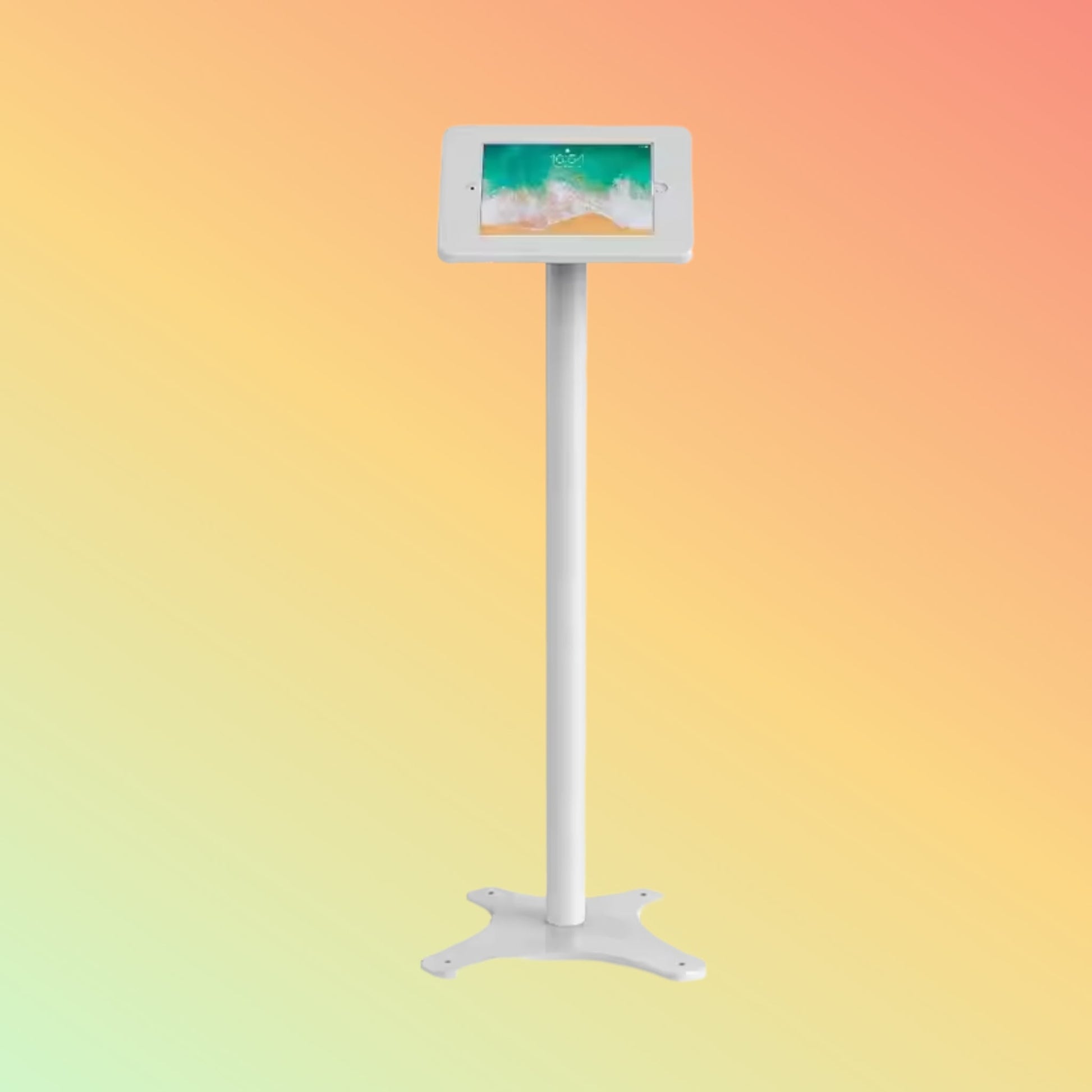 MAKEN SF - 1301 Key Locked Tablet Enclosure 360 Degree Rotation Floor Pole Display Stand Tablet Floor Stand For Ipad - NEOTECH