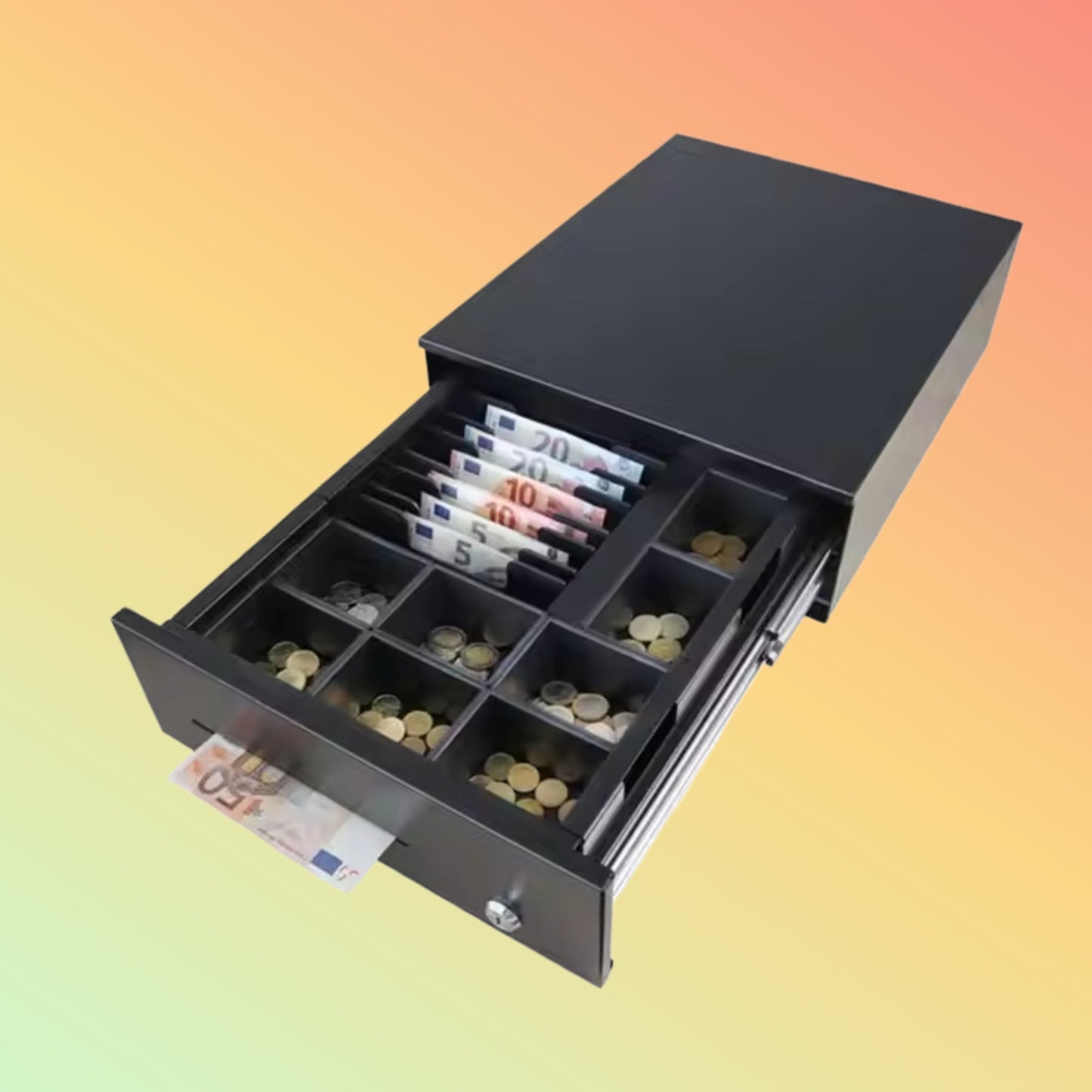 MAKEN SK - 325HB Factory Price RJ11 RJ12 Electrical Cash Box 8 Bill 8 Coin Mini Metal Cash Register Drawer - NEOTECH