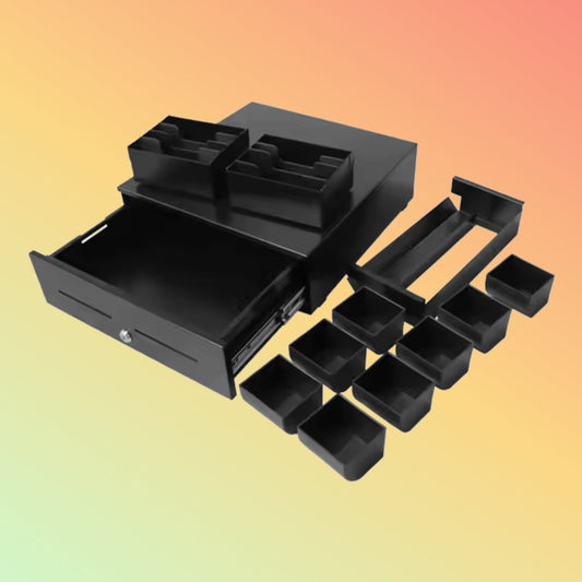 MAKEN SK - 415HB 3 - Position Lock 8 Bill 8 Coin Aluminum Cash Tray Advantage Cash Drawer For Shop - NEOTECH