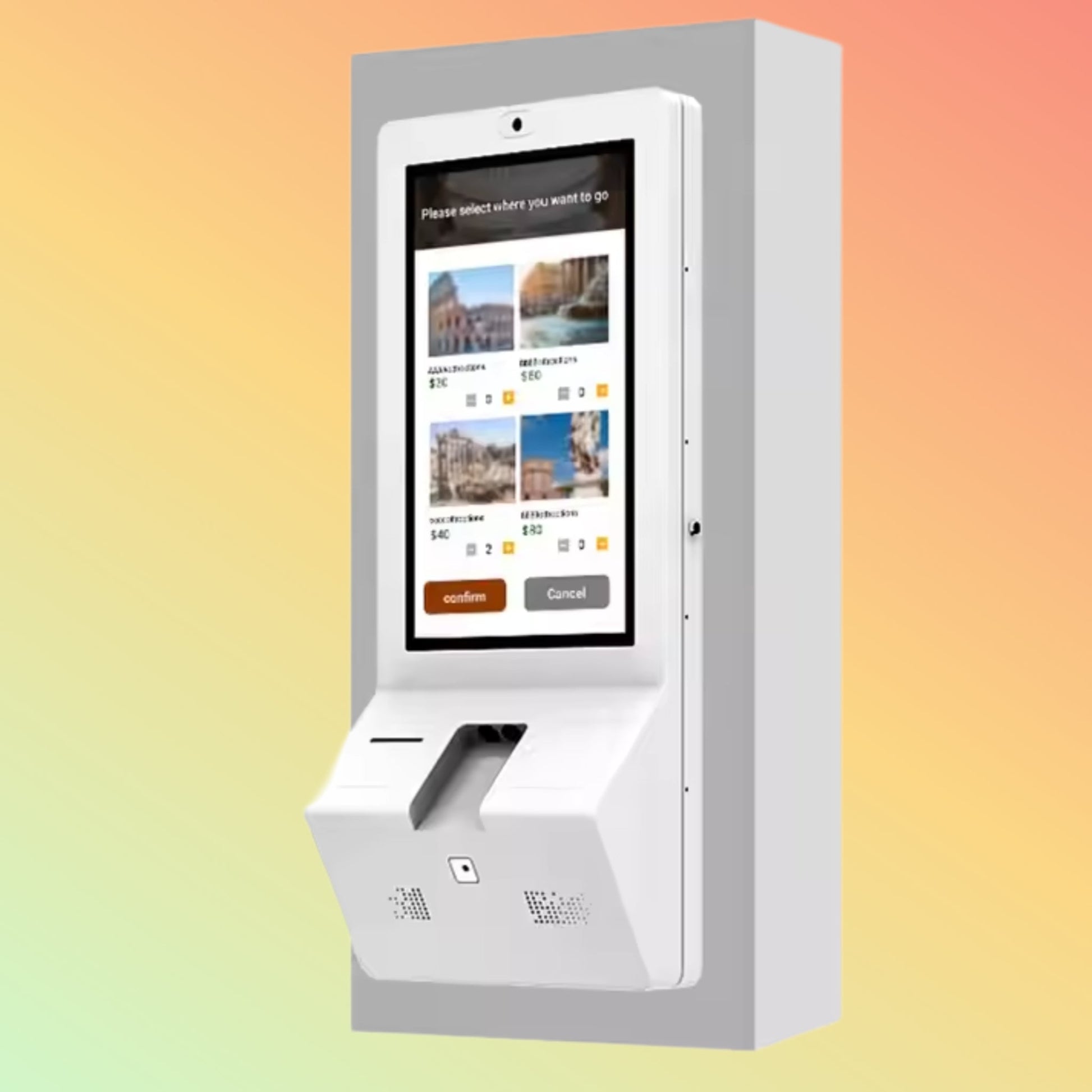 MAKEN Wall Mount Touch Interactive Payment Machine Terminal Automated Self Ticketing Kiosk - NEOTECH