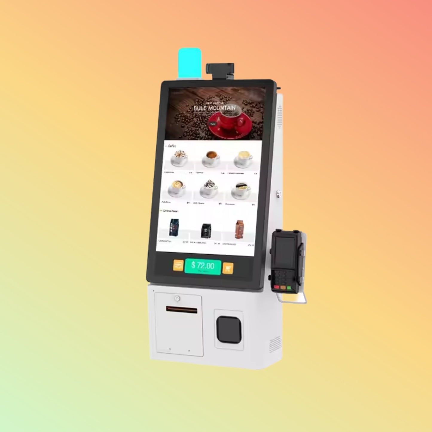 MAKEN Wall Mounted 24 Inch Self Order Food Menu Interactive Kiosk Touch Screen Self - Service Ordering - NEOTECH
