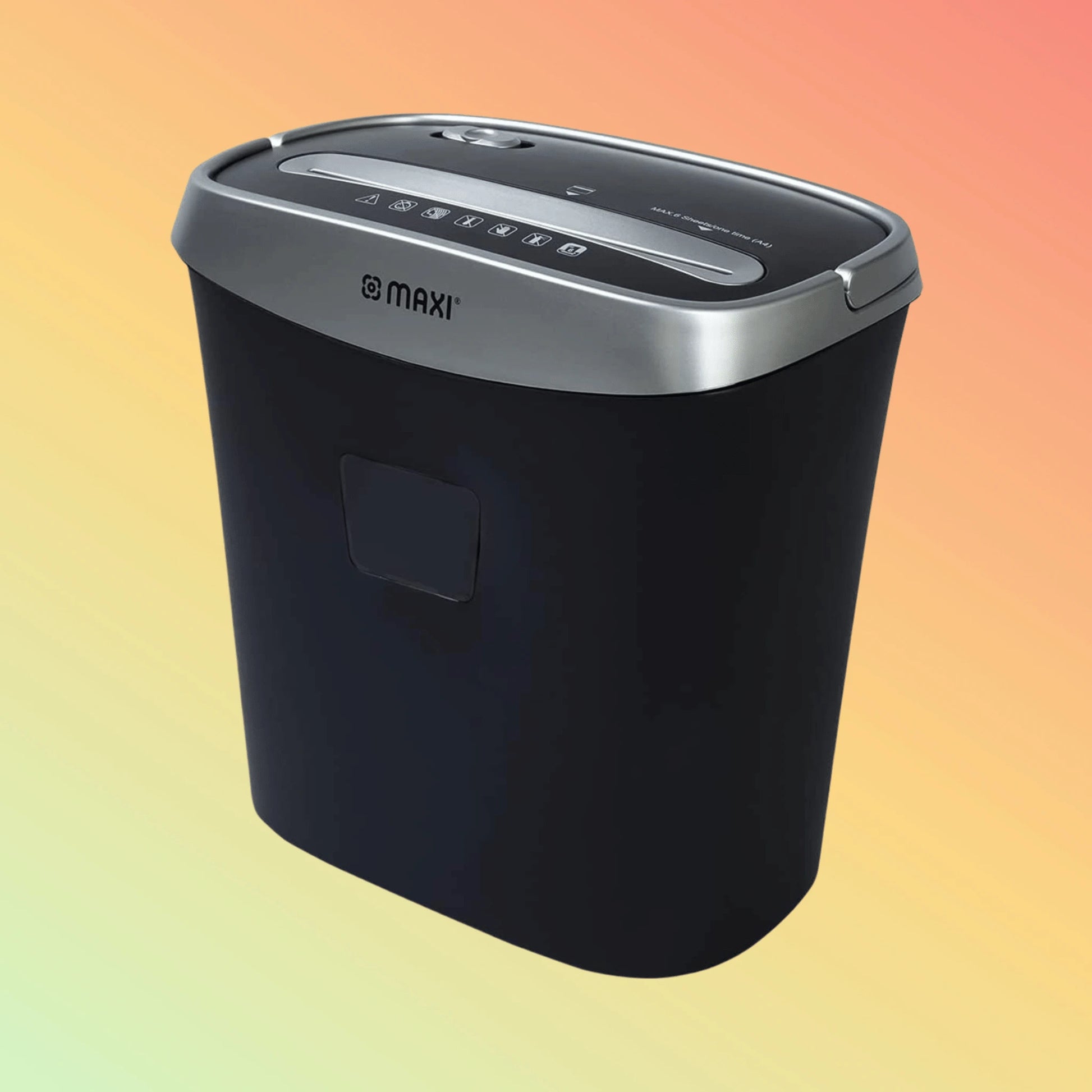 Maxi DM060C shredder compact black design with 14L bin