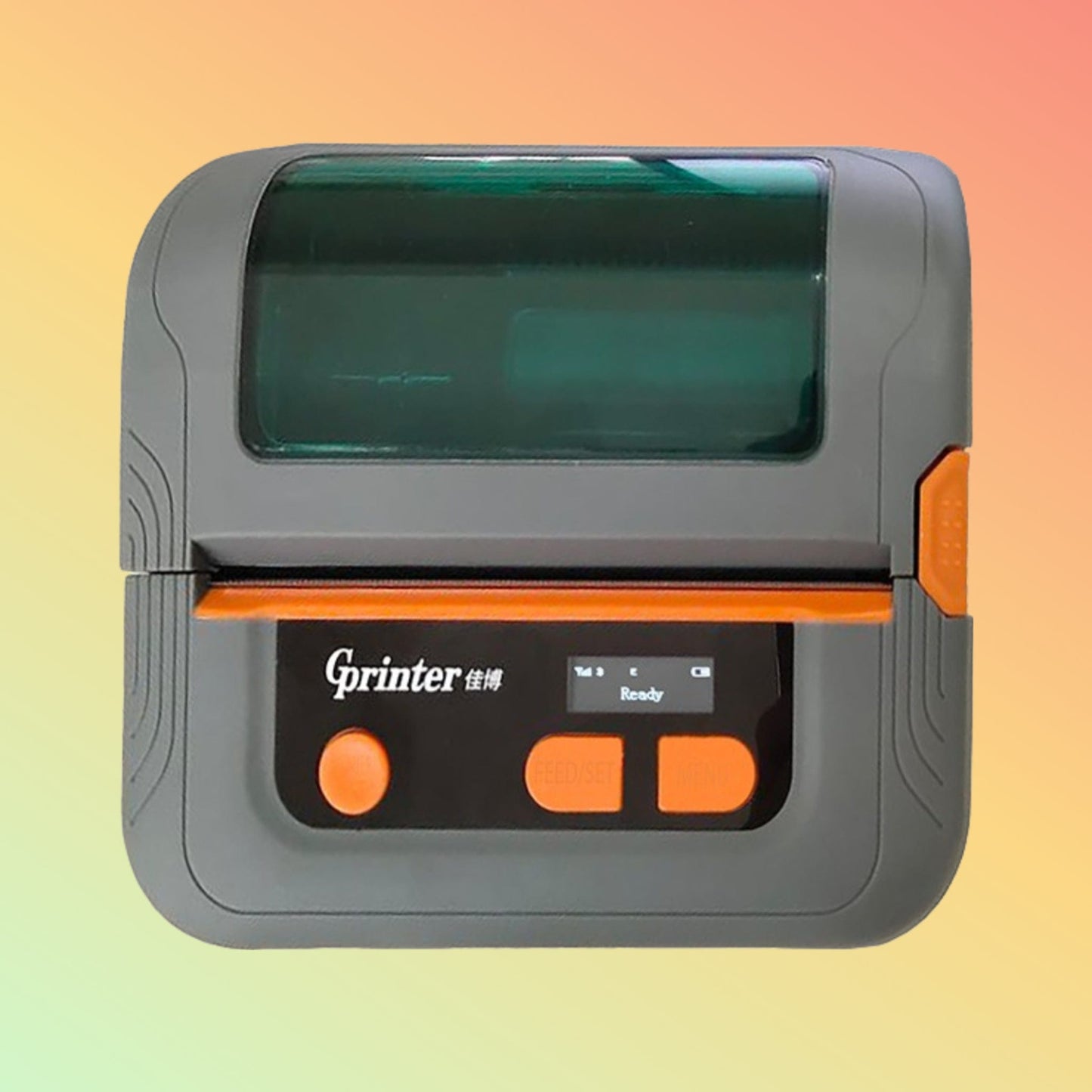 "Gainscha GP-M421 4 Inch Mobile Label Printer with Bluetooth and USB connectivity"