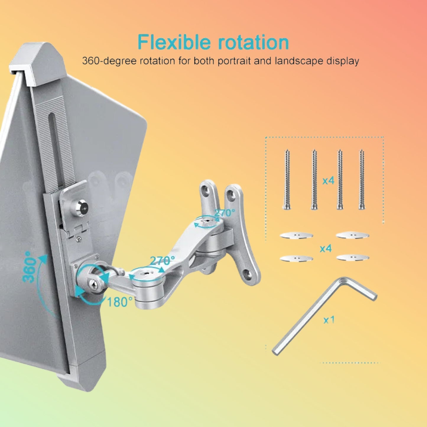 NEO - H85A+C120 Wall Mount Bracket Stand for Tablet 7–11" - NEOTECH