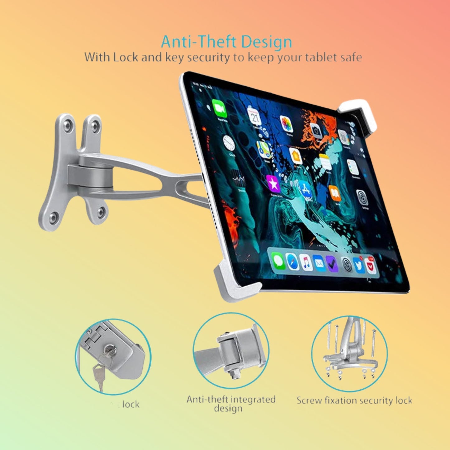 NEO - H85A+C120 Wall Mount Bracket Stand for Tablet 7–11" - NEOTECH
