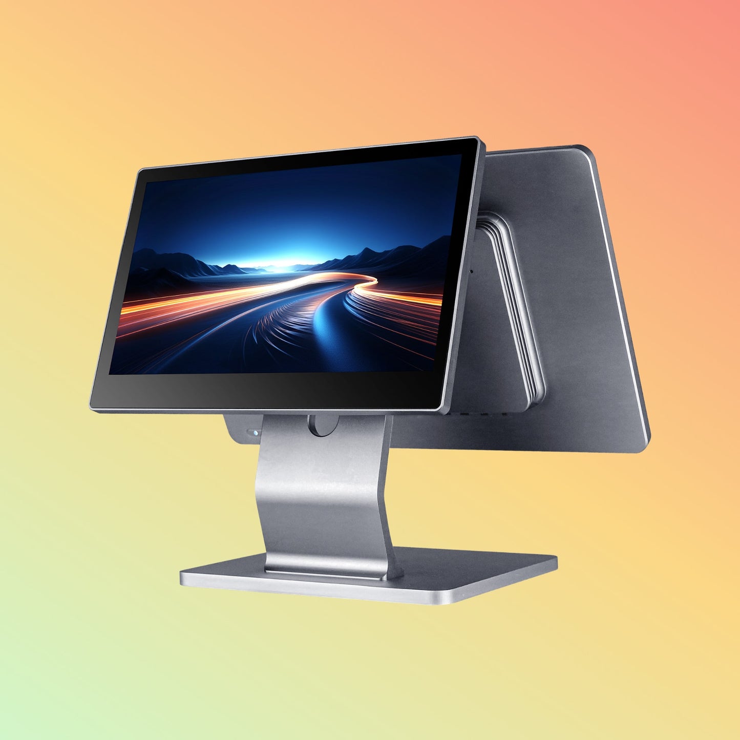 NEO Wings dual-screen POS system 15.6 + 11.6 display setup UAE