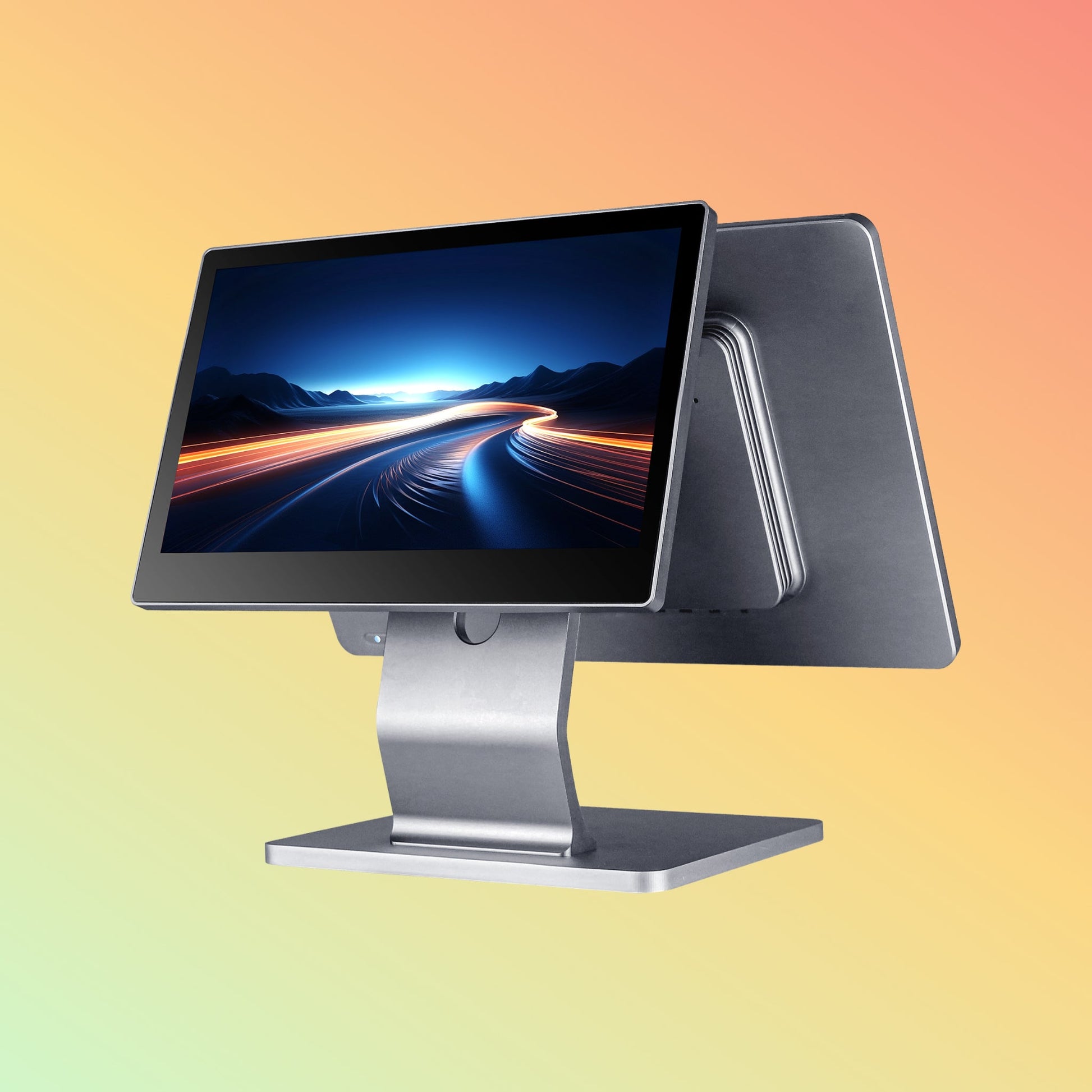 NEO Wings dual-screen POS system 15.6 + 11.6 display setup UAE