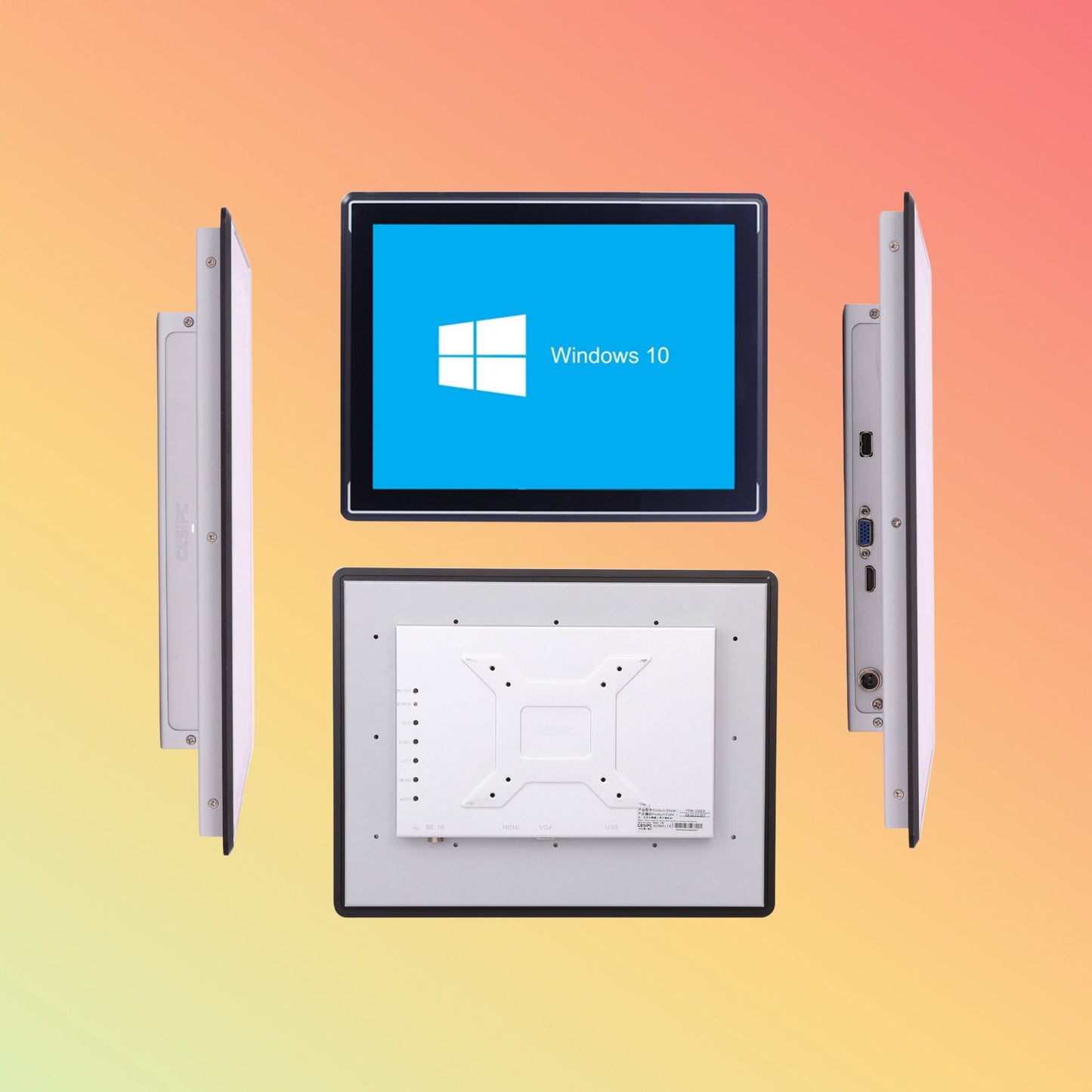 I5-7200U 1080P PCAP Screen 15.6'' LCD Panel Embedded Industrial Touch Monitor
