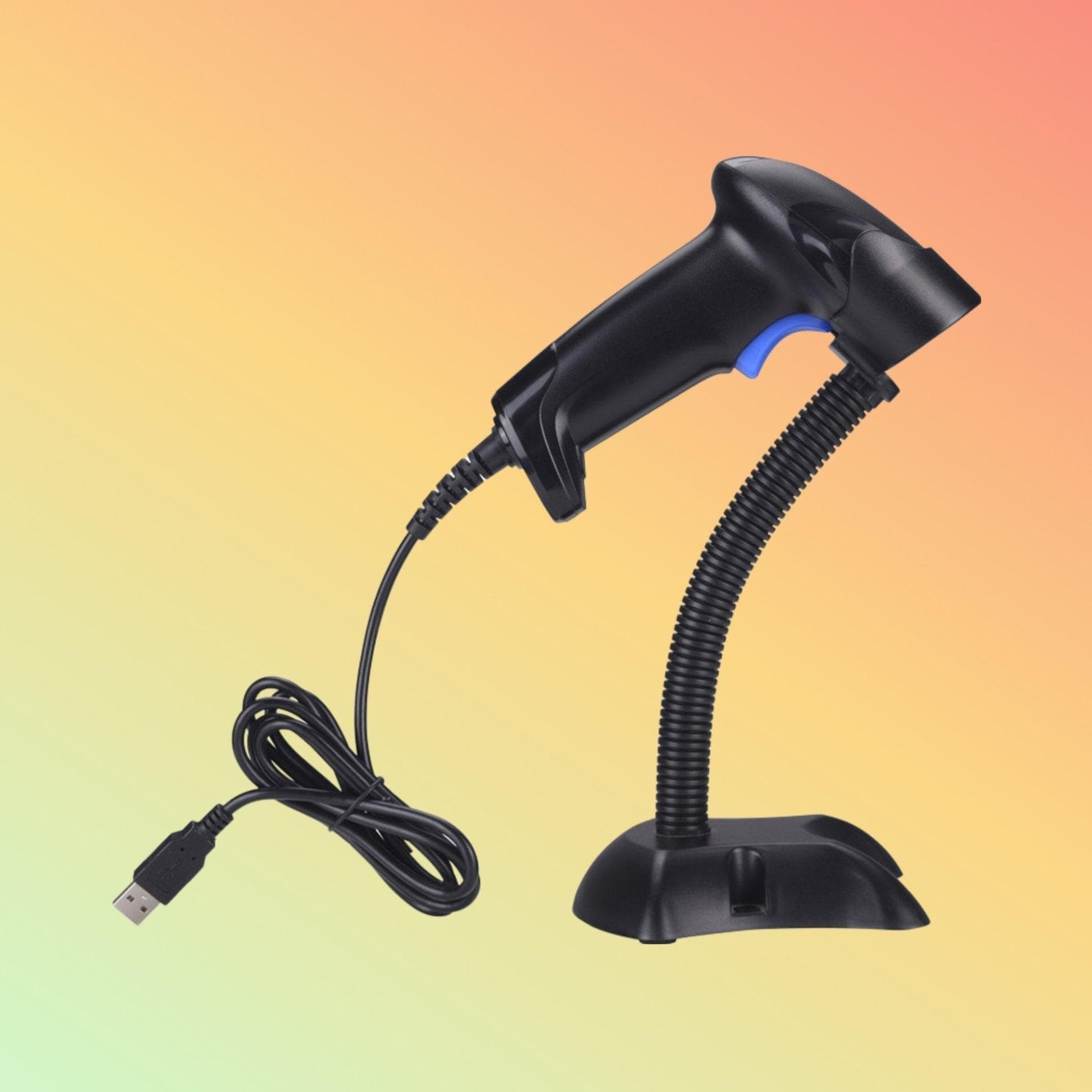 "Retail-Optimized Barcode Scanner with Stand – Durable & Efficient"