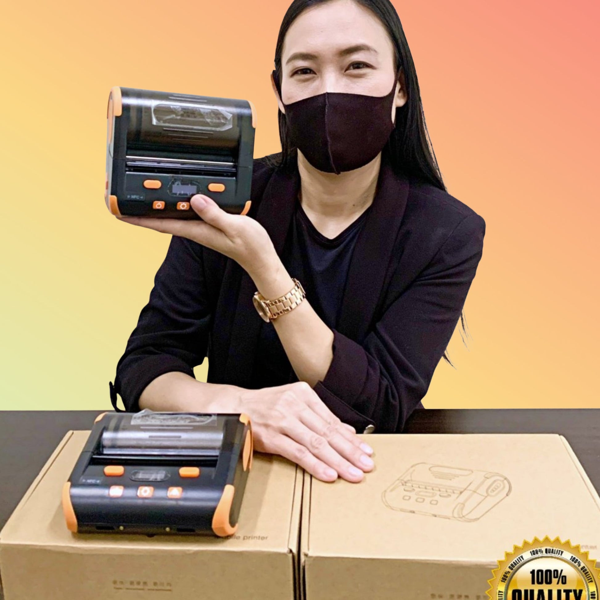 NEOPOS NP - RP04 4" Portable Label Printer USB+BT - NEOTECH