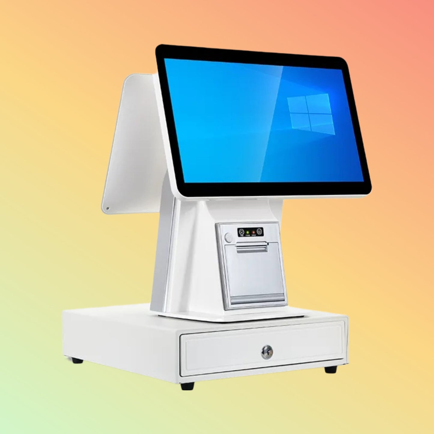 NEOTECH NT - R901 Dual Screen POS System | White | Printer - NEOTECH