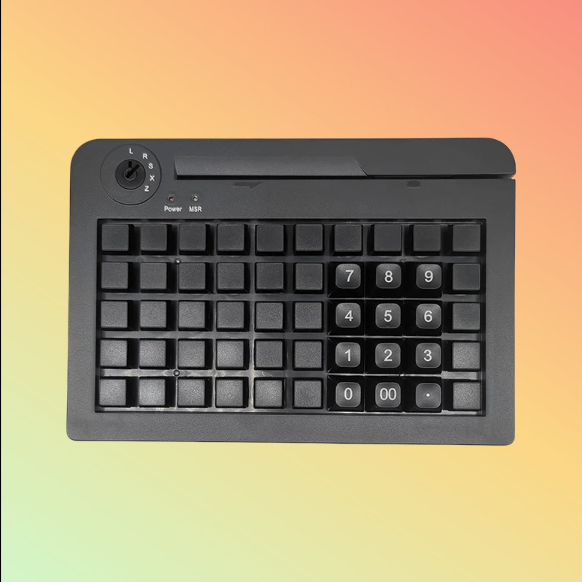 Ocom (KB50) 50 Keys Programmable Keyboard with Triple Tracks Magnetic Card Reader - NEOTECH