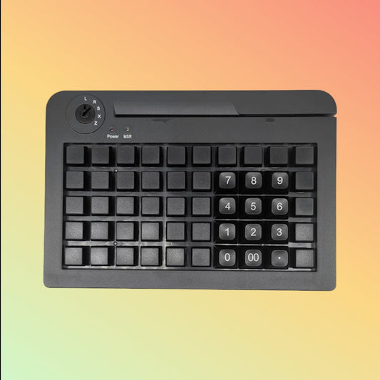 Ocom (KB50) 50 Keys Programmable Keyboard with Triple Tracks Magnetic Card Reader - NEOTECH