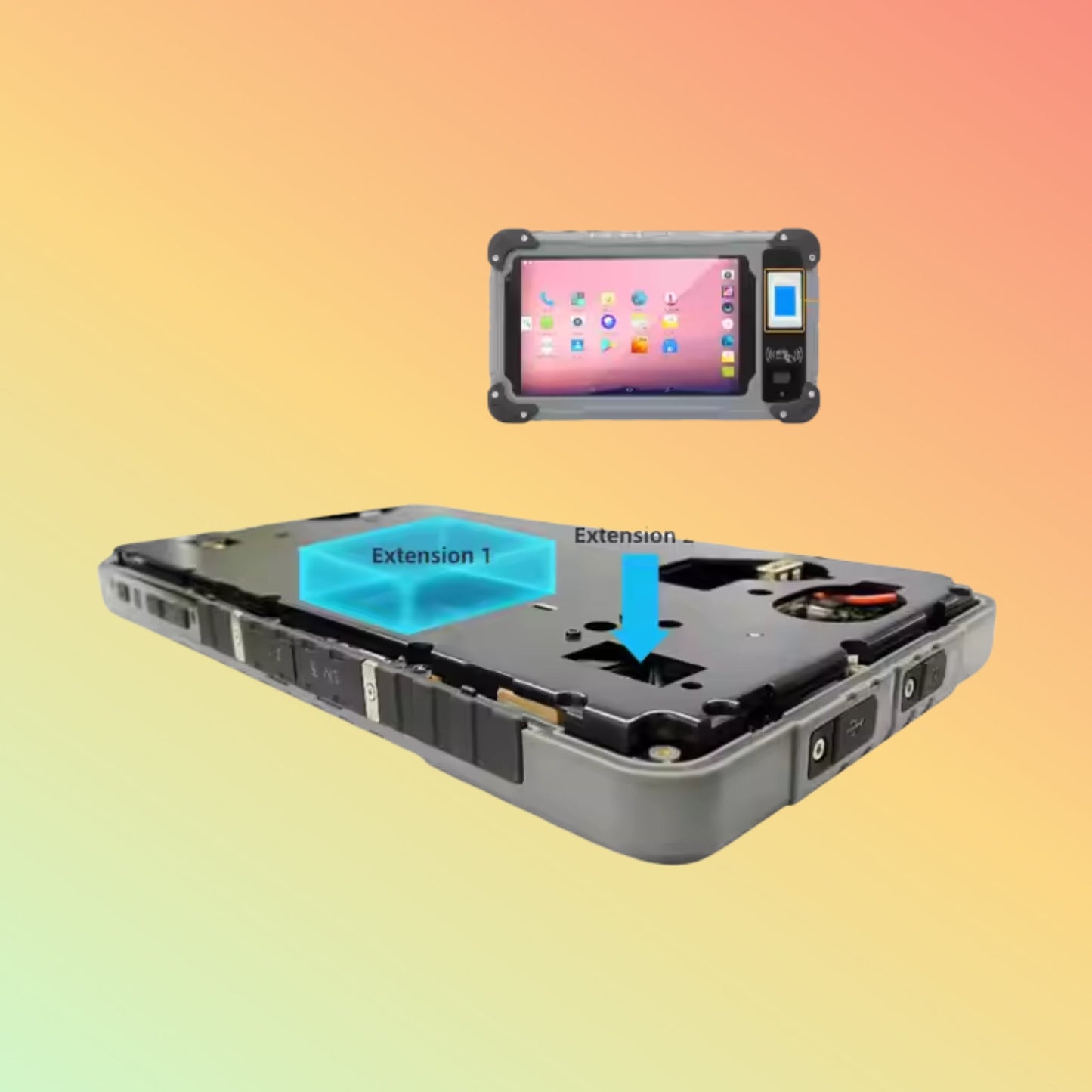 OEM S70 7" Rugged Tablet – 1000nit, GSM, RFID, Barcode, Fingerprint, Android - NEOTECH