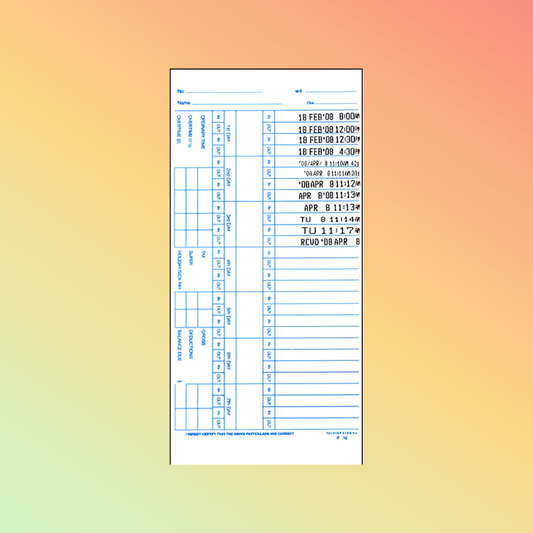 P - 10 Time Cards - NEOTECH