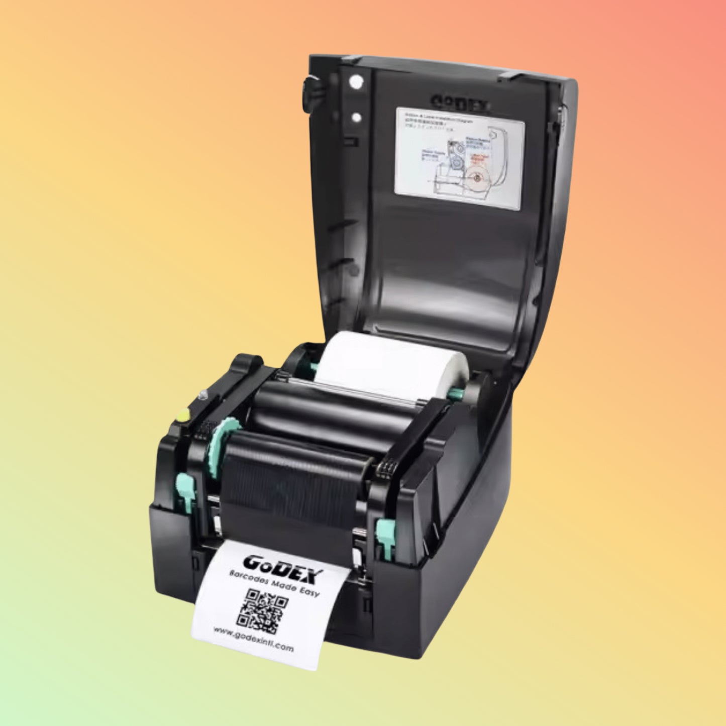 طابعة ملصقات سطح المكتب Godex EZ130 USB للخدمات اللوجستية