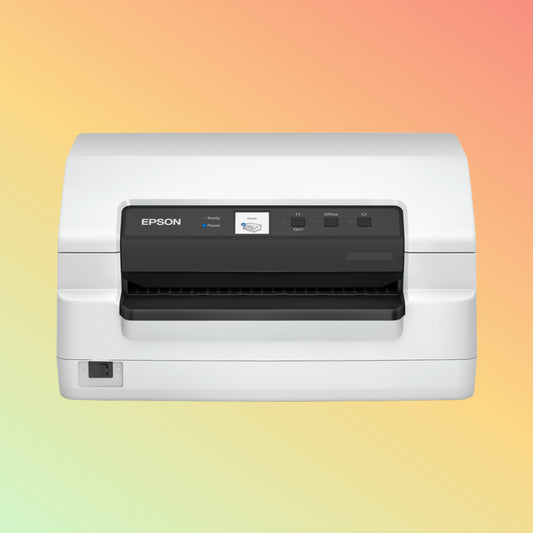 Front view of Epson PLQ-35K passbook printer with USB port