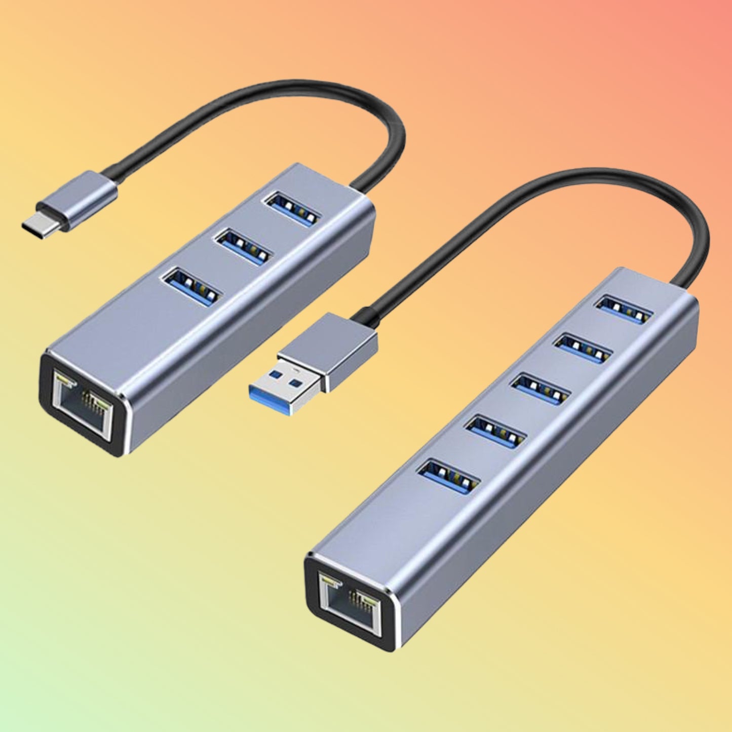 NEO-007-A USB 3.0 Hub with Gigabit LAN 6-Port Aluminum Adapter – NEOTECH® UAE