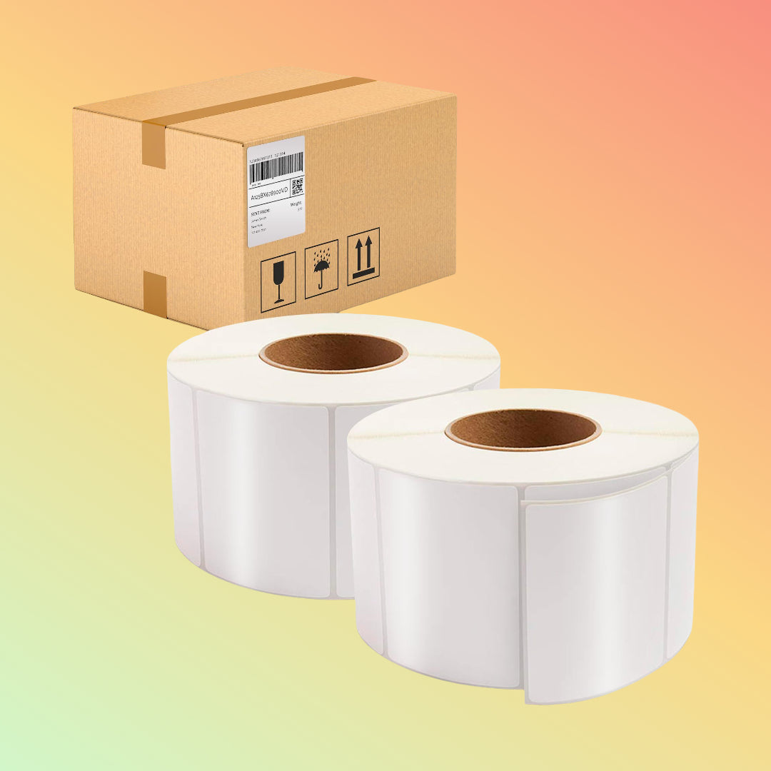 76mm x 50mm White Synthetic PP PVC Barcode Labels UAE | Waterproof Label Rolls | NEOTECH® UAE
