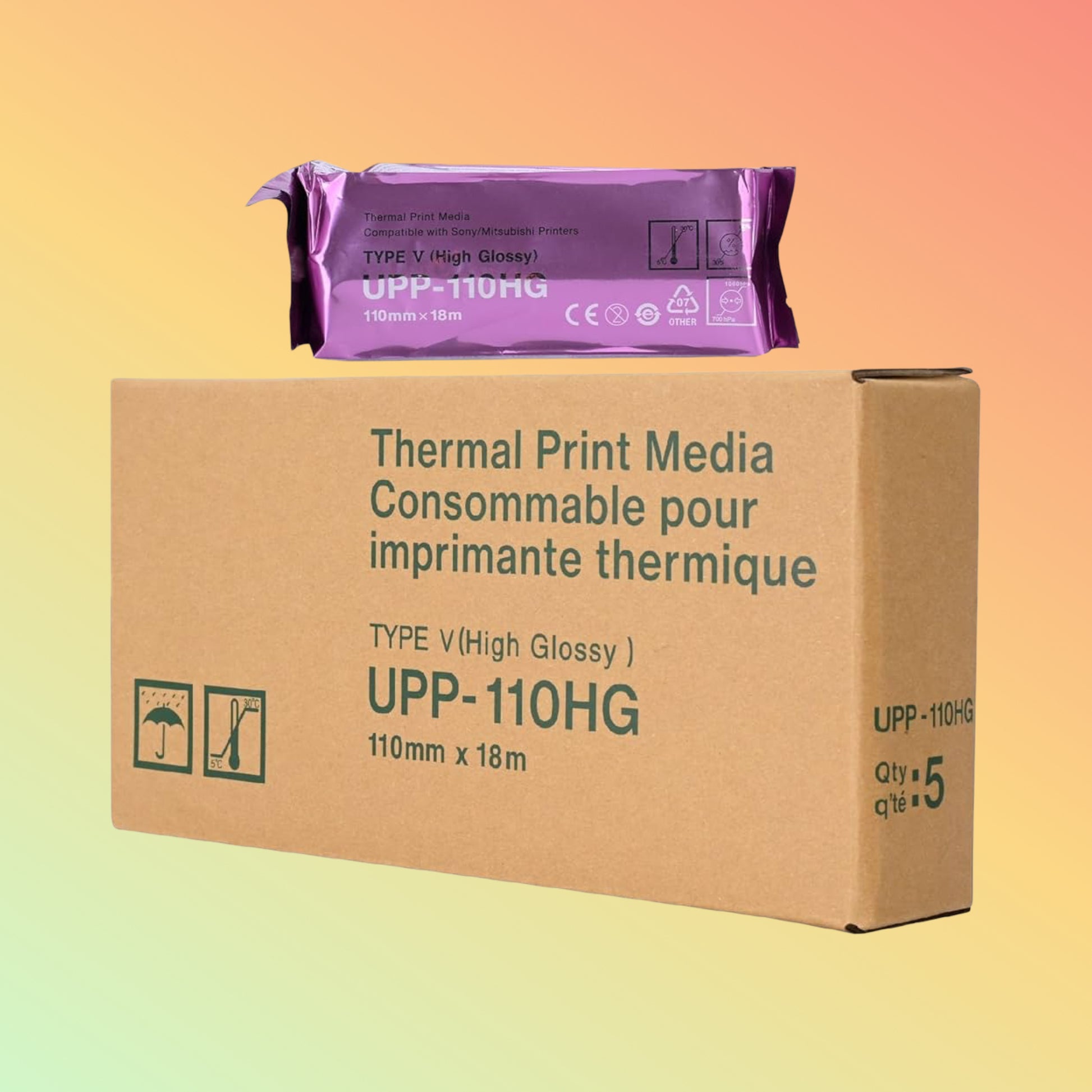 सोनी के लिए थर्मल अल्ट्रासाउंड पेपर UPP-110HG