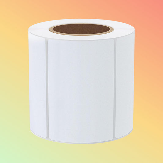 76mm x 50mm White Synthetic PP PVC Barcode Labels UAE | Waterproof Label Rolls | NEOTECH® UAE
