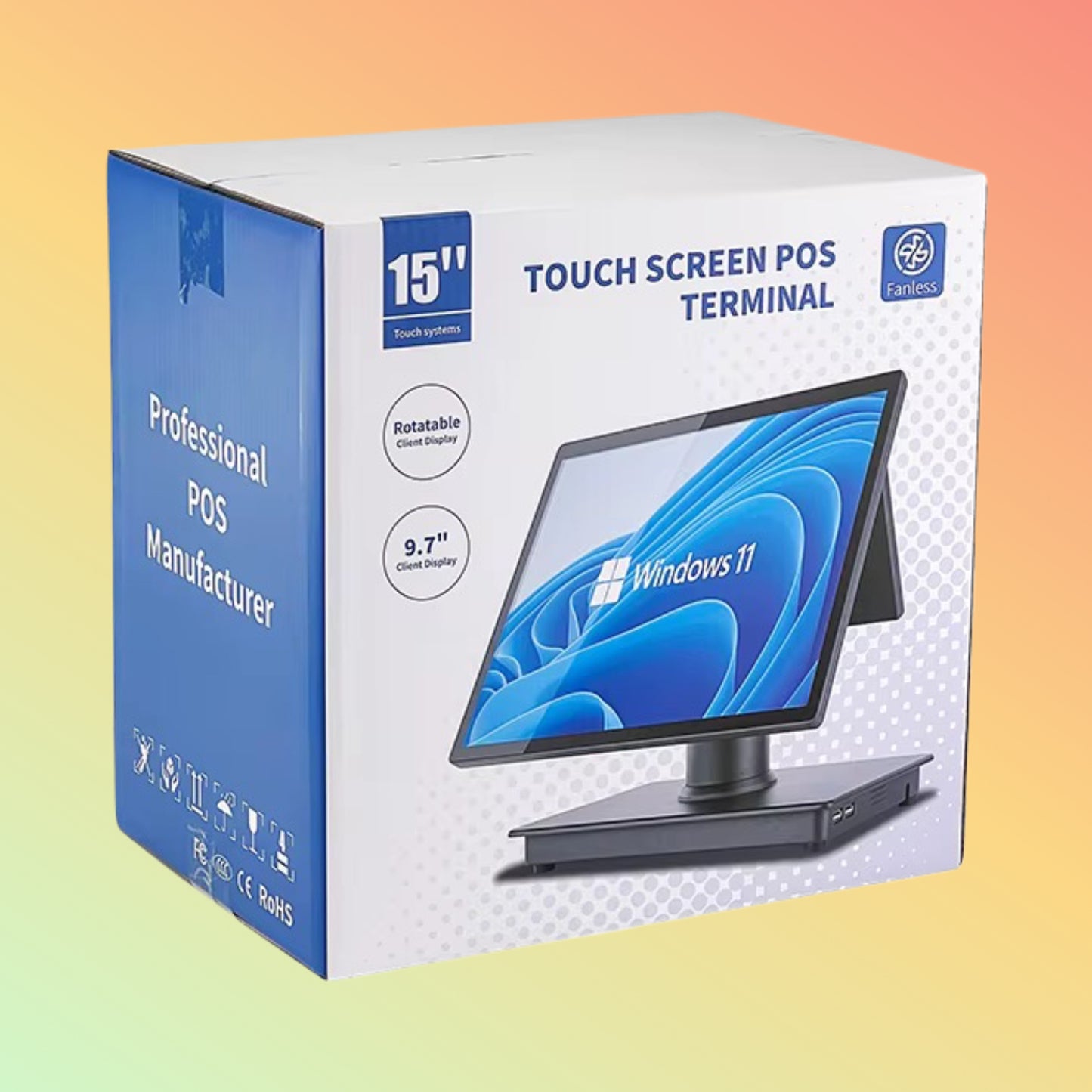 POSTECH PT-R918 Core i7 POS Terminal 15" Dual Display | NEOTECH® UAE