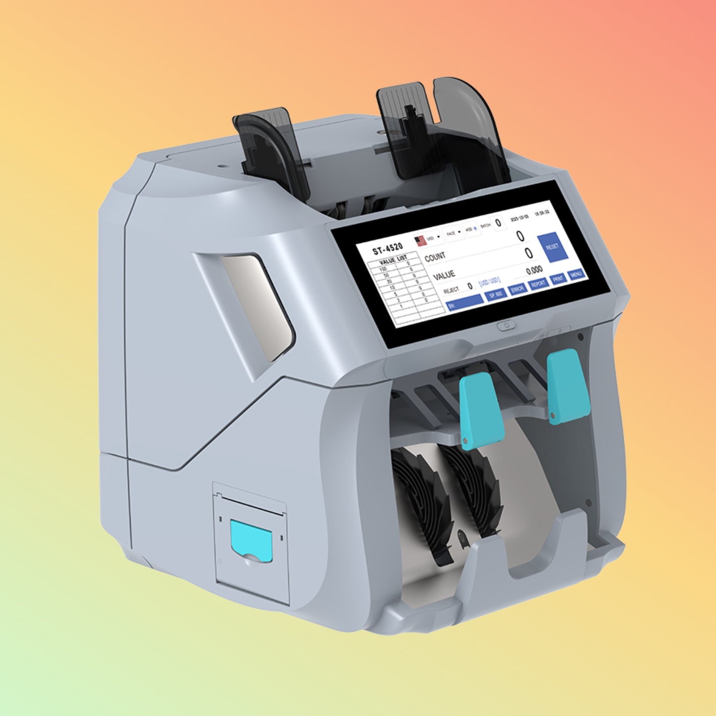 جهاز UNION 9901 Mini USD الحصري لعد العملات الأجنبية بالأشعة فوق البنفسجية وجهاز كشف العملات والشيكات وآلة عد النقود